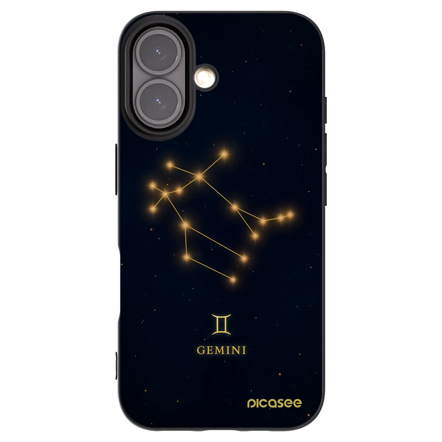 Picasee crna silikonska maskica za Apple iPhone 16 - GEMINI