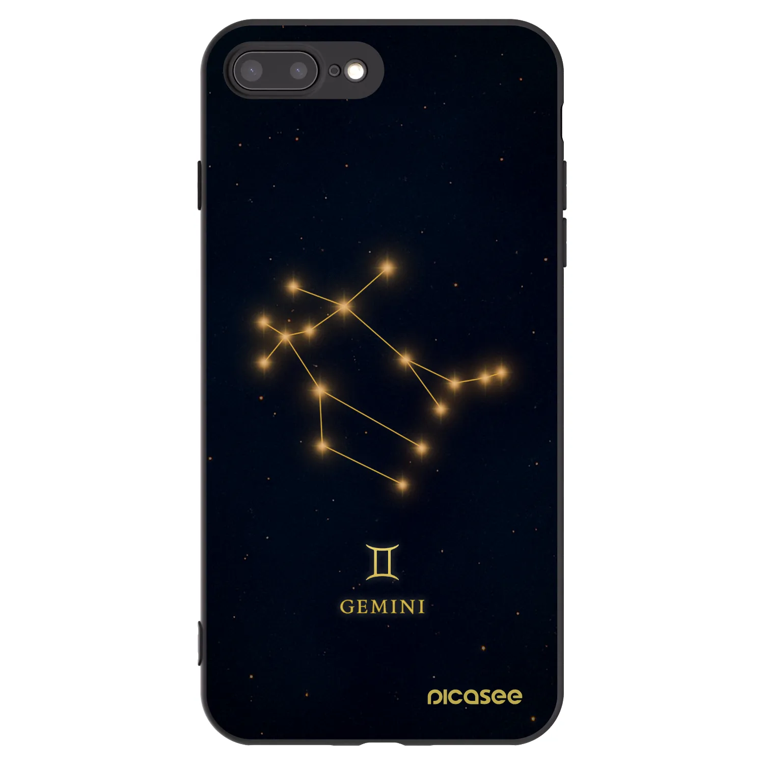 Picasee crna silikonska maskica za Apple iPhone 8 Plus - GEMINI