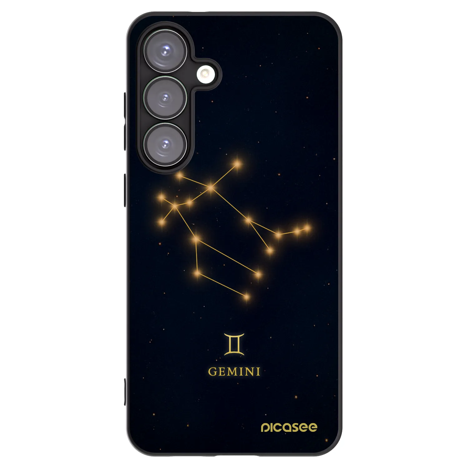 Picasee crna silikonska maskica za Samsung Galaxy S25+ 5G - GEMINI