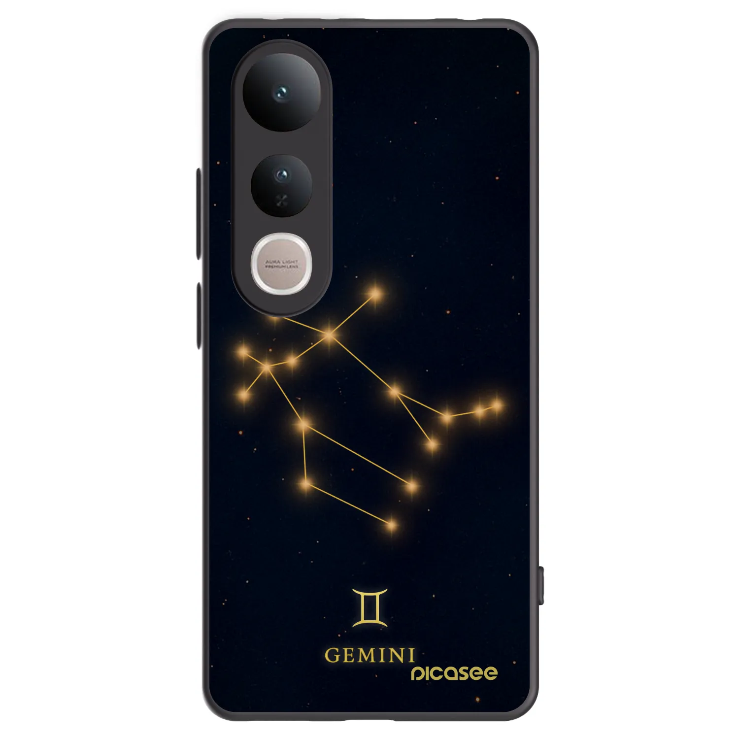 Picasee crna silikonska maskica za Vivo V50 Lite 5G - GEMINI