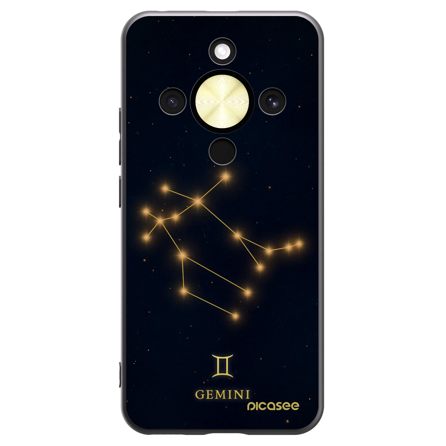 Picasee crna silikonska maskica za Honor Magic8 Lite 5G - GEMINI