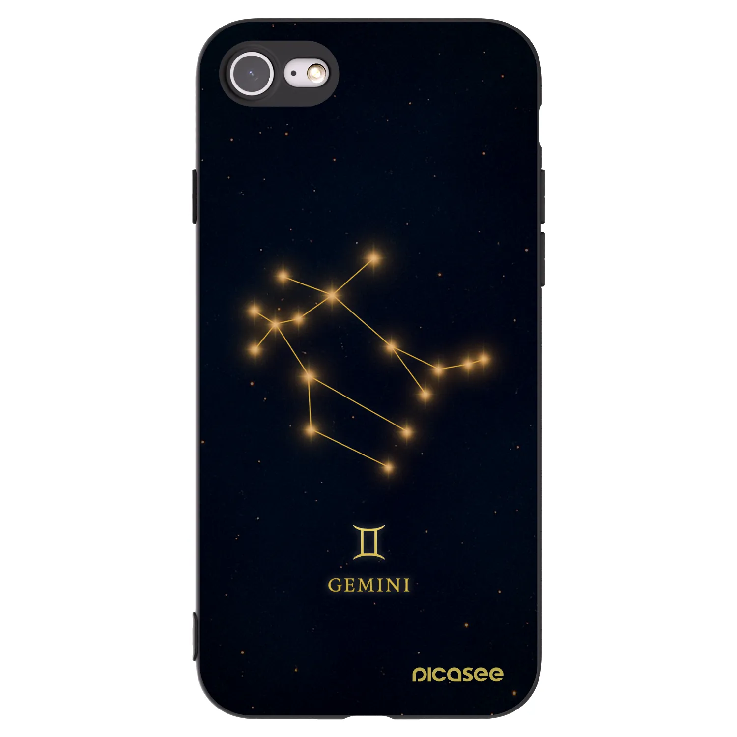 Picasee crna silikonska maskica za Apple iPhone SE 2020 - GEMINI