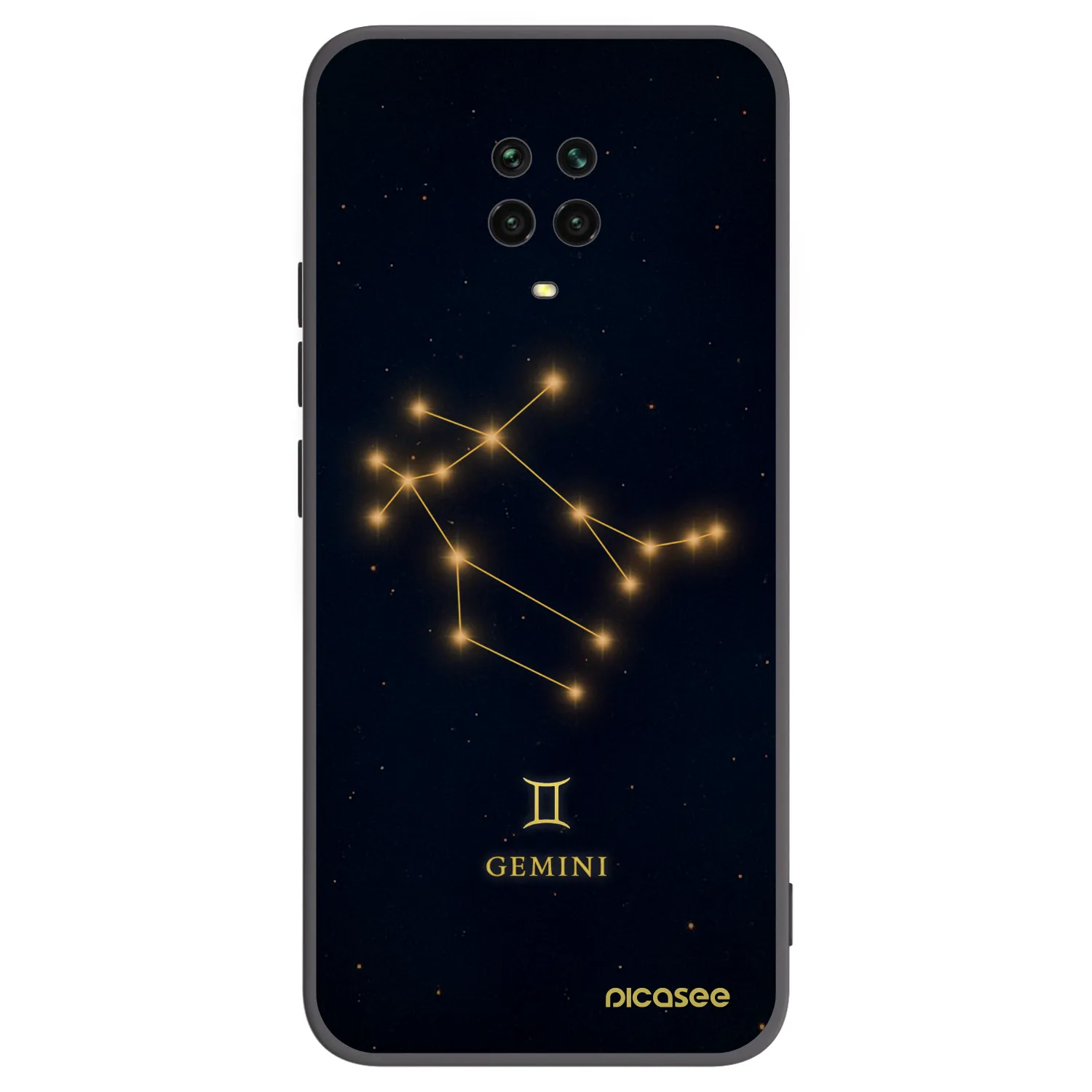 Picasee crna silikonska maskica za Xiaomi Redmi Note 9 Pro - GEMINI