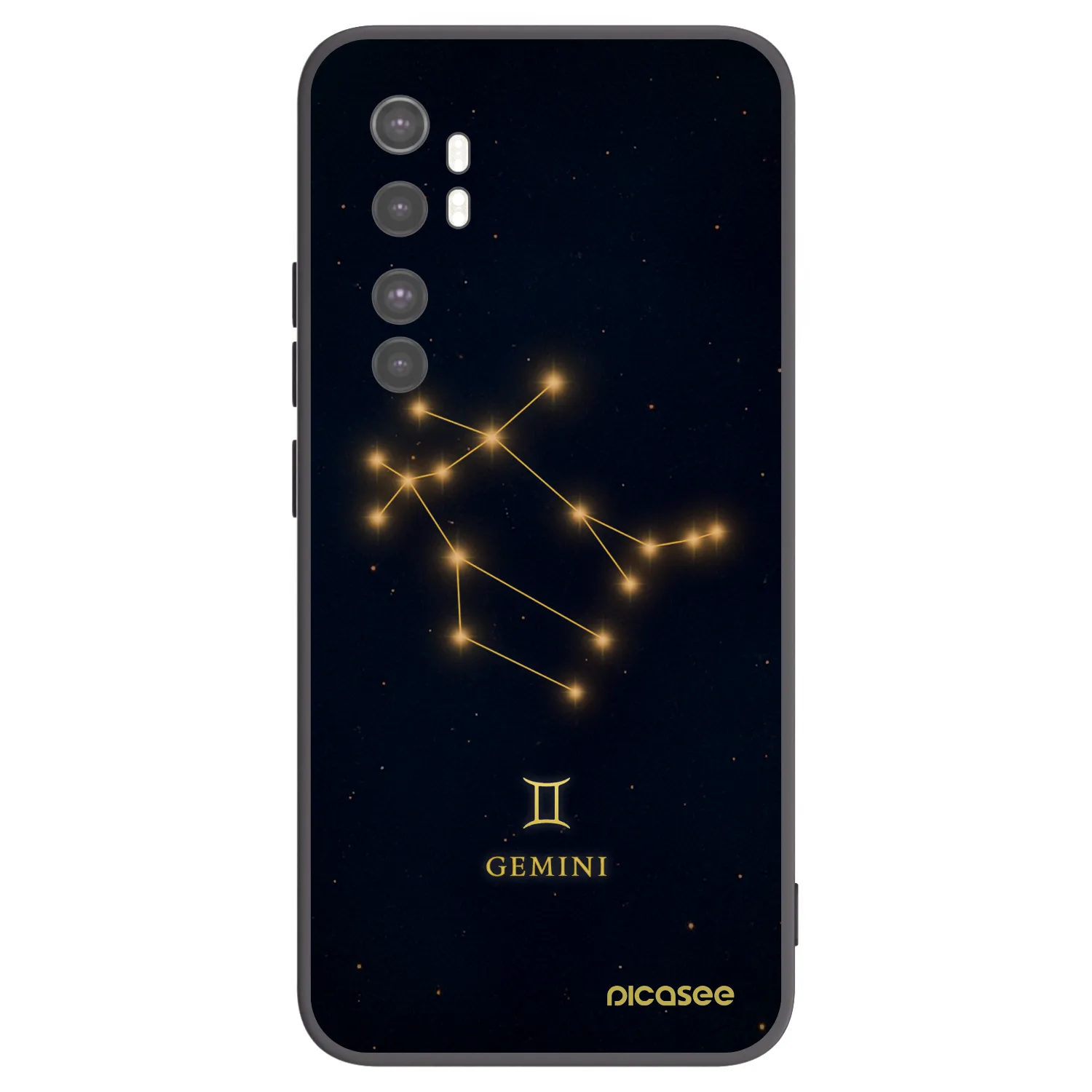 Picasee crna silikonska maskica za Xiaomi Mi Note 10 Lite - GEMINI
