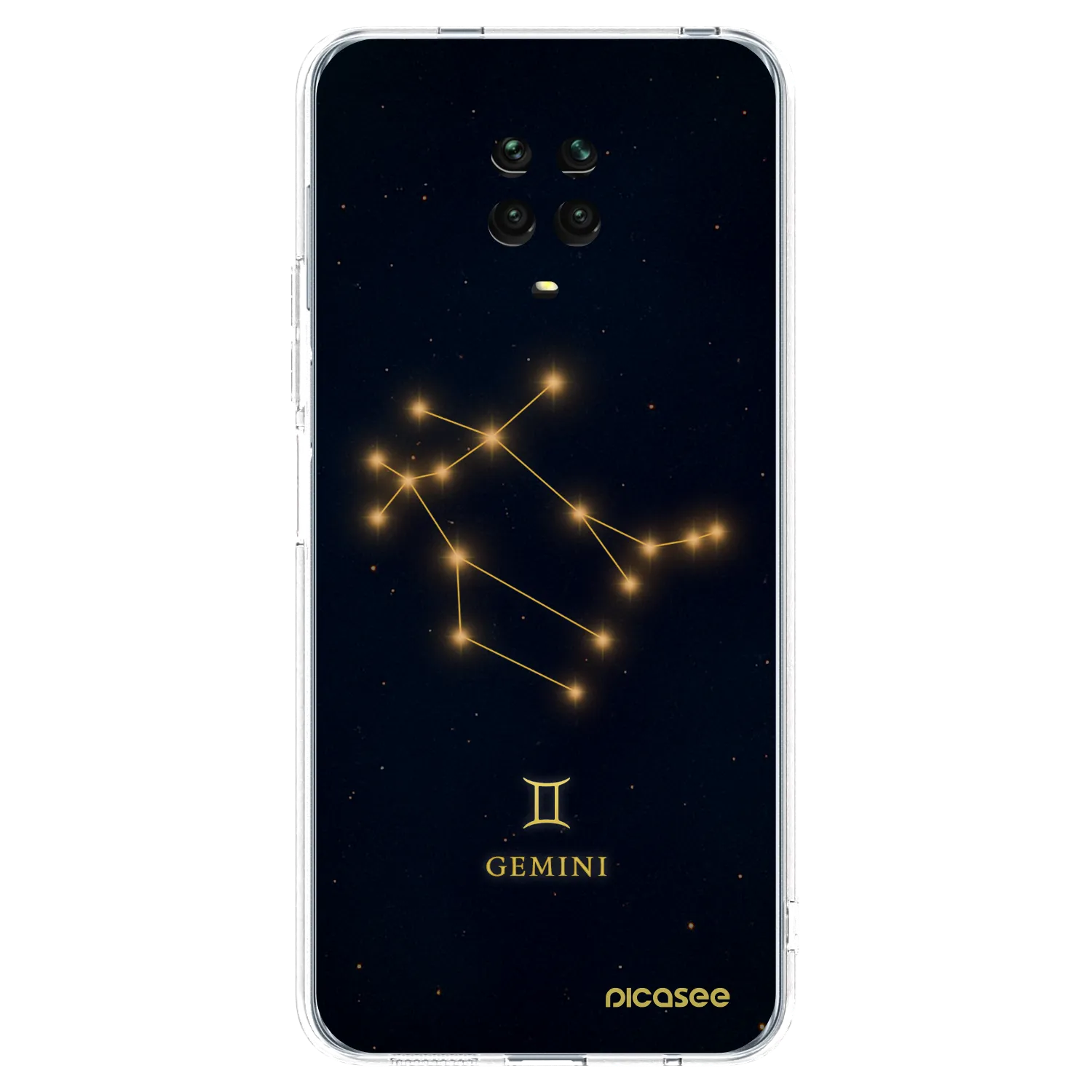 Picasee silikonska prozirna maskica za Xiaomi Redmi Note 9S - GEMINI