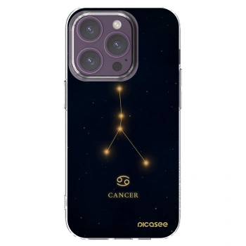 Picasee silikonska prozirna maskica za Apple iPhone 14 Pro - CANCER