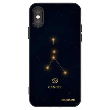 Picasee crna silikonska maskica za Apple iPhone X/XS - CANCER
