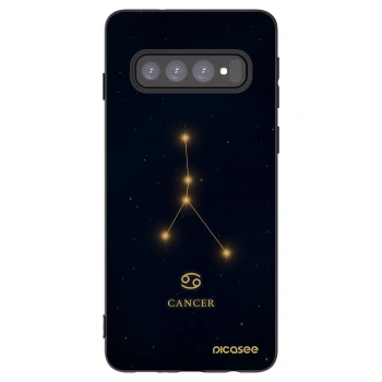Picasee crna silikonska maskica za Samsung Galaxy S10 G973 - CANCER