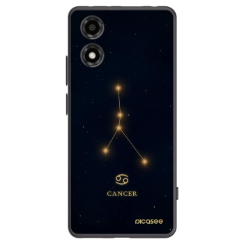 Picasee crna silikonska maskica za Motorola Moto E14 - CANCER