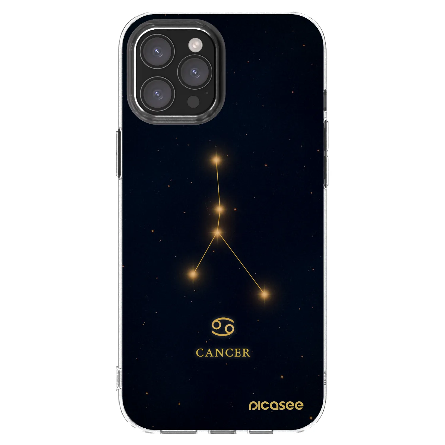 Picasee silikonska prozirna maskica za Apple iPhone 12 Pro Max - CANCER