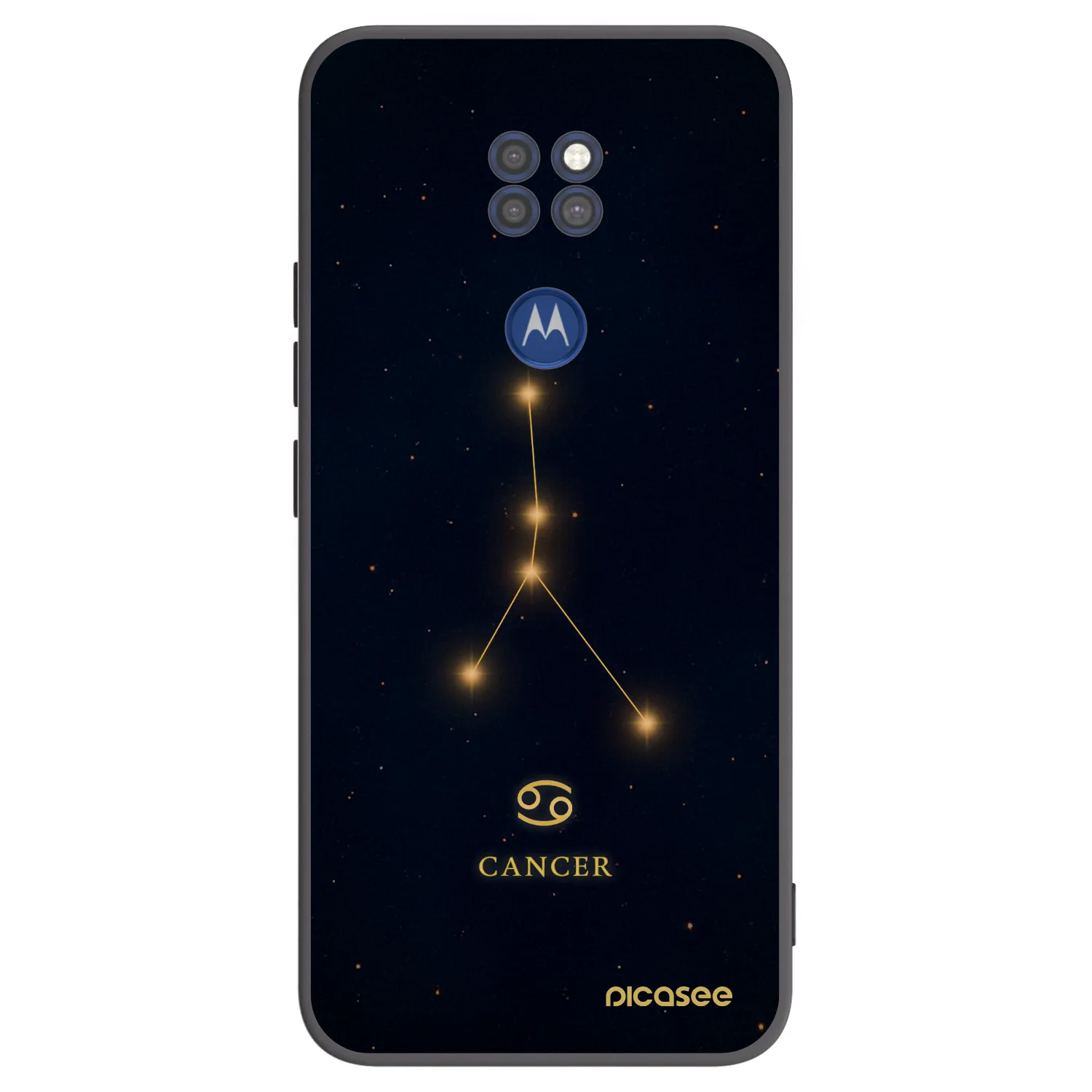 Picasee crna silikonska maskica za Motorola Moto G9 Play - CANCER