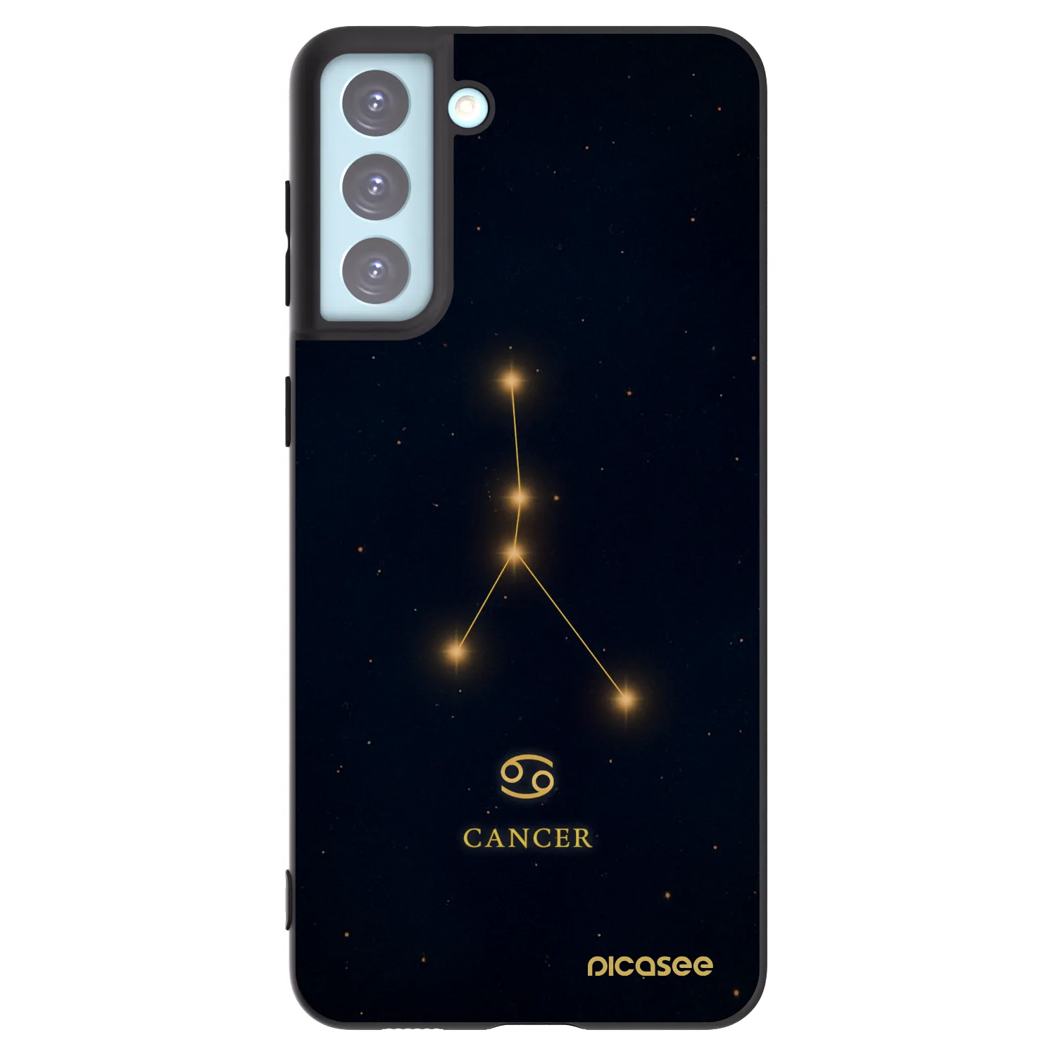 Picasee crna silikonska maskica za Samsung Galaxy S21+ 5G G996F - CANCER