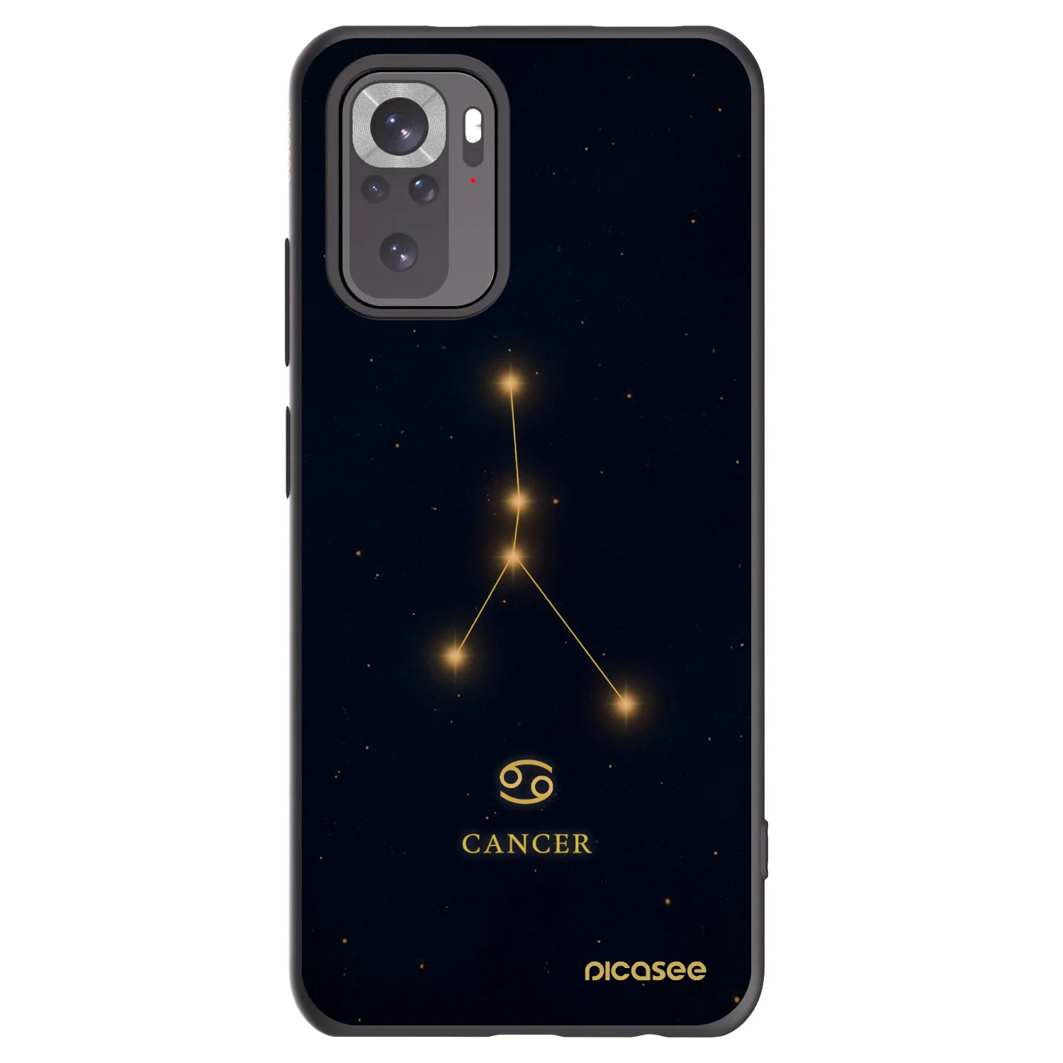 Picasee crna silikonska maskica za Xiaomi Redmi Note 10S - CANCER