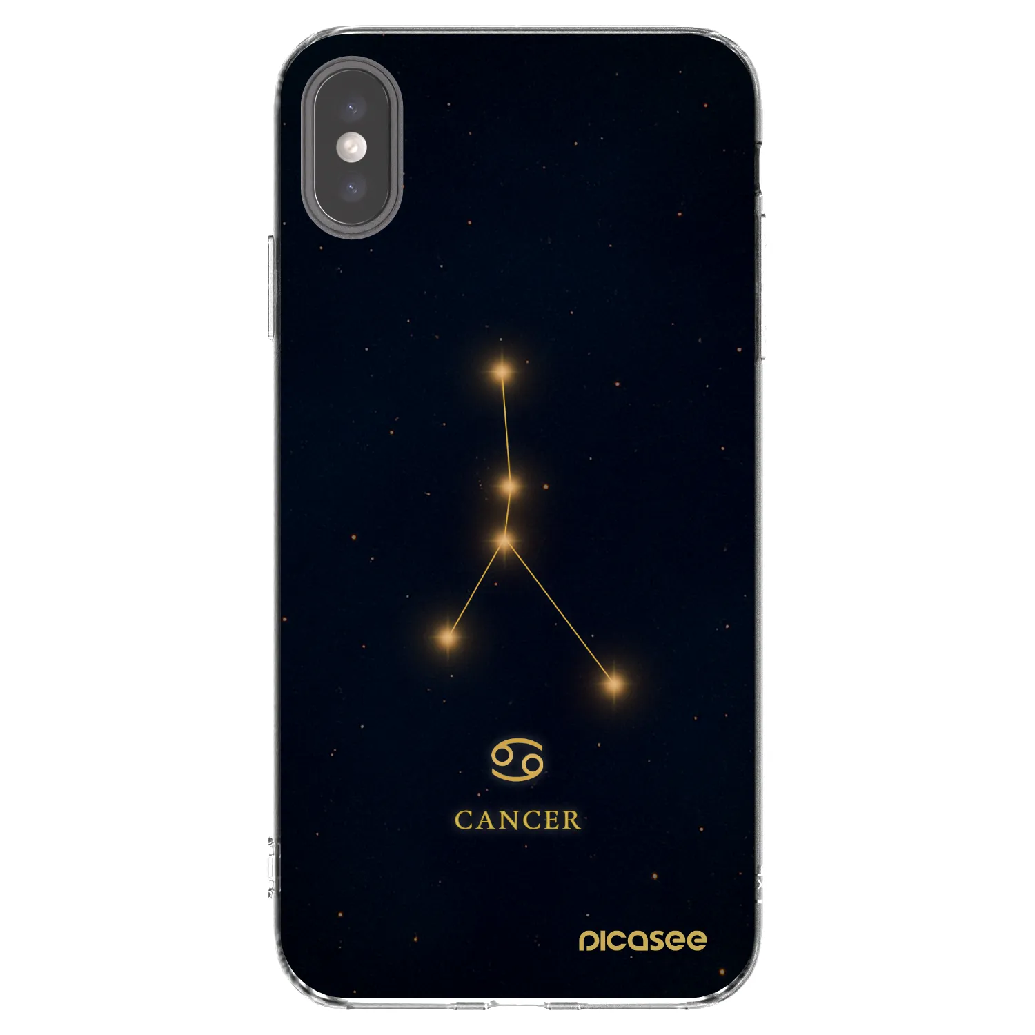 Picasee silikonska prozirna maskica za Apple iPhone XS Max - CANCER