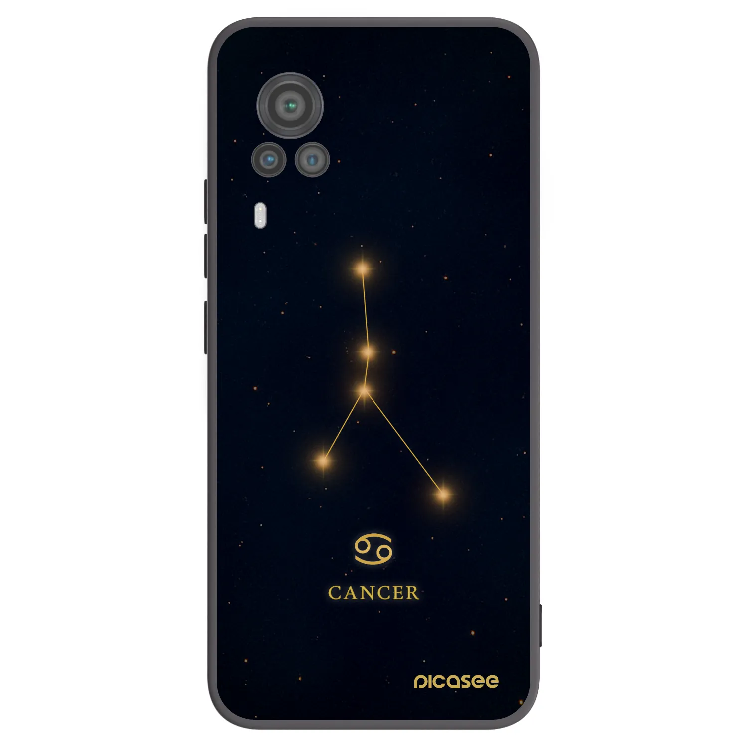 Picasee crna silikonska maskica za Vivo X60 Pro 5G - CANCER