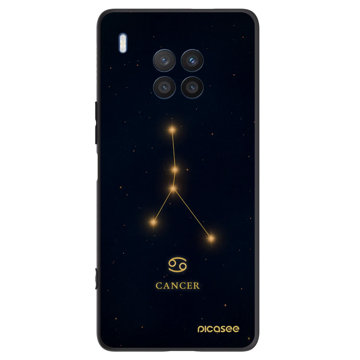 Picasee crna silikonska maskica za Honor 50 Lite - CANCER