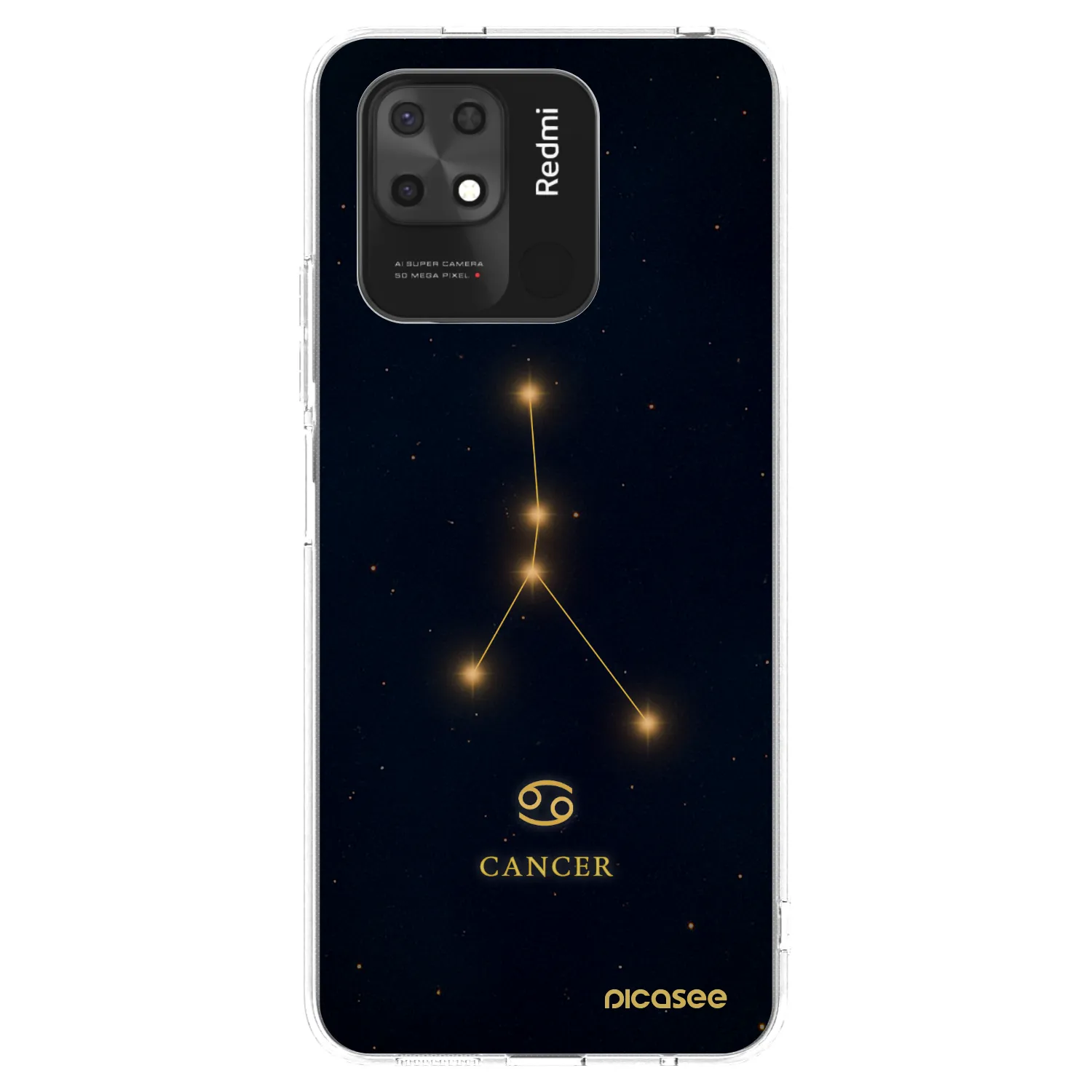 Picasee silikonska prozirna maskica za Xiaomi Redmi 10C - CANCER
