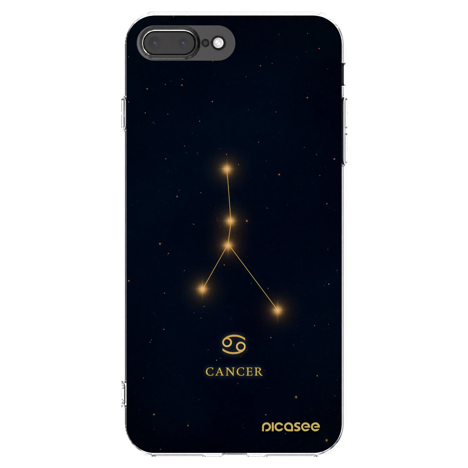 Picasee silikonska prozirna maskica za Apple iPhone 8 Plus - CANCER