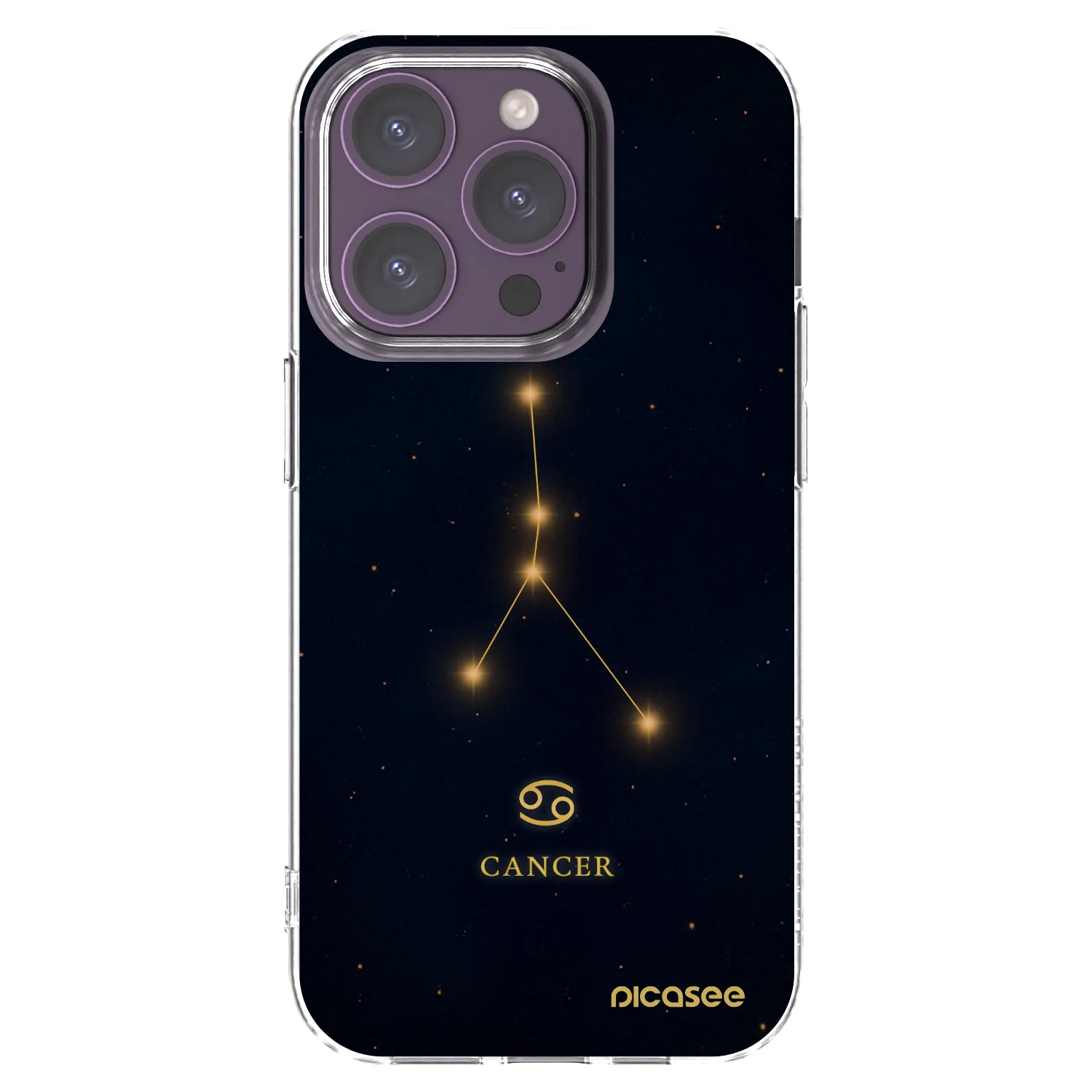 Picasee silikonska prozirna maskica za Apple iPhone 14 Pro - CANCER