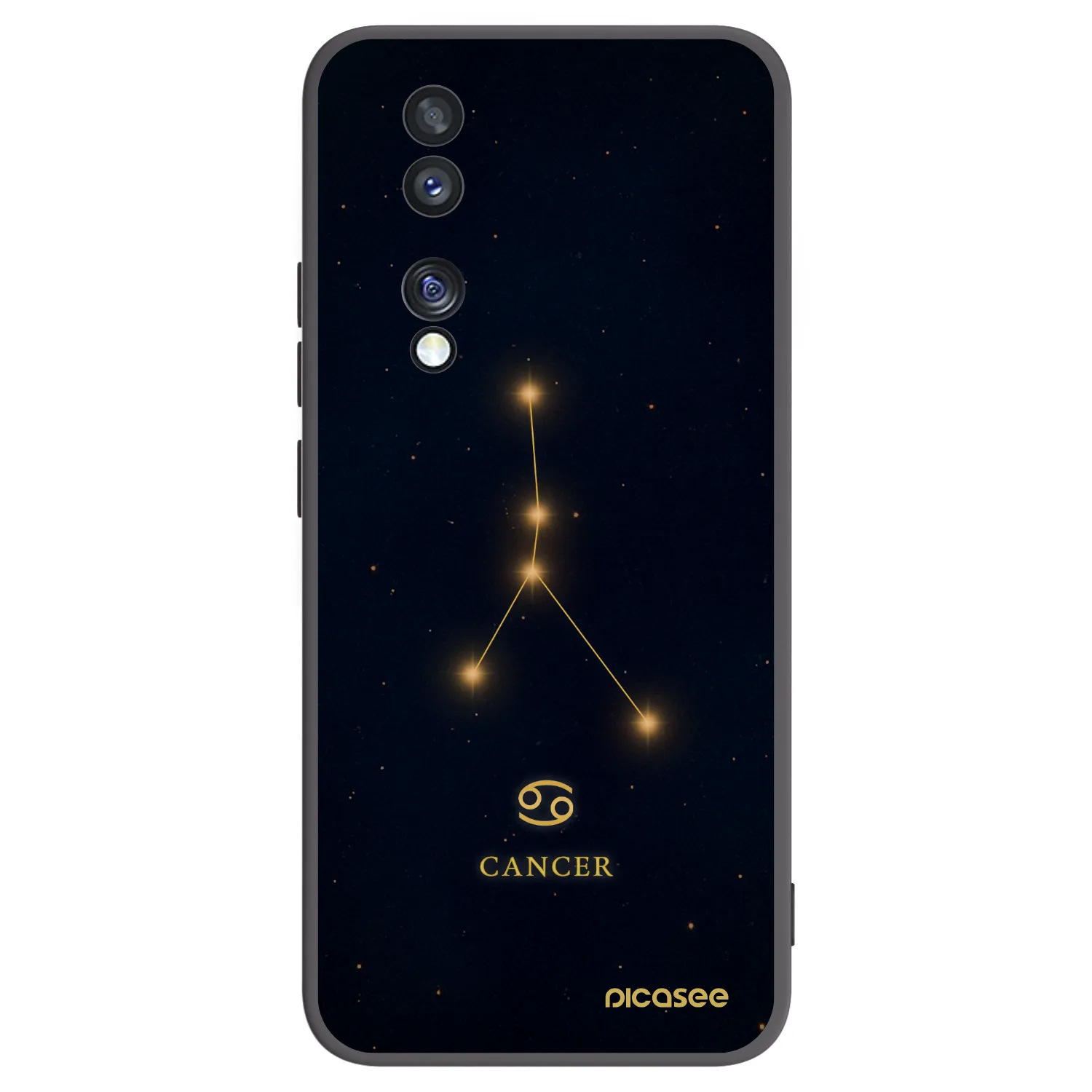 Picasee crna silikonska maskica za Honor 70 - CANCER