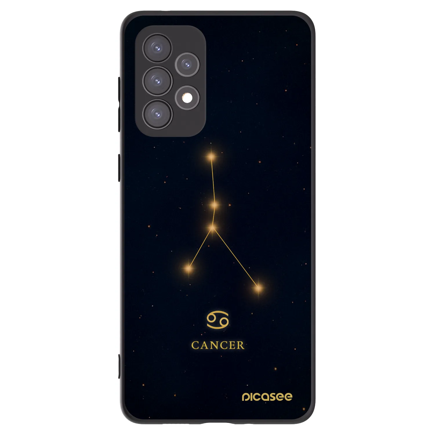 Picasee crna silikonska maskica za Samsung Galaxy A73 5G - CANCER