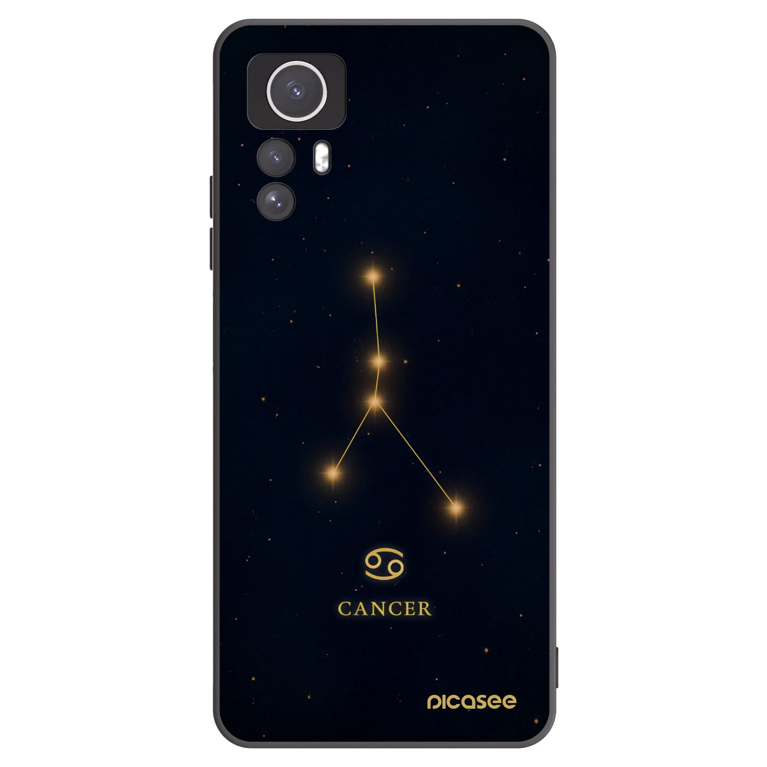 Picasee crna silikonska maskica za Xiaomi Redmi Note 12S - CANCER