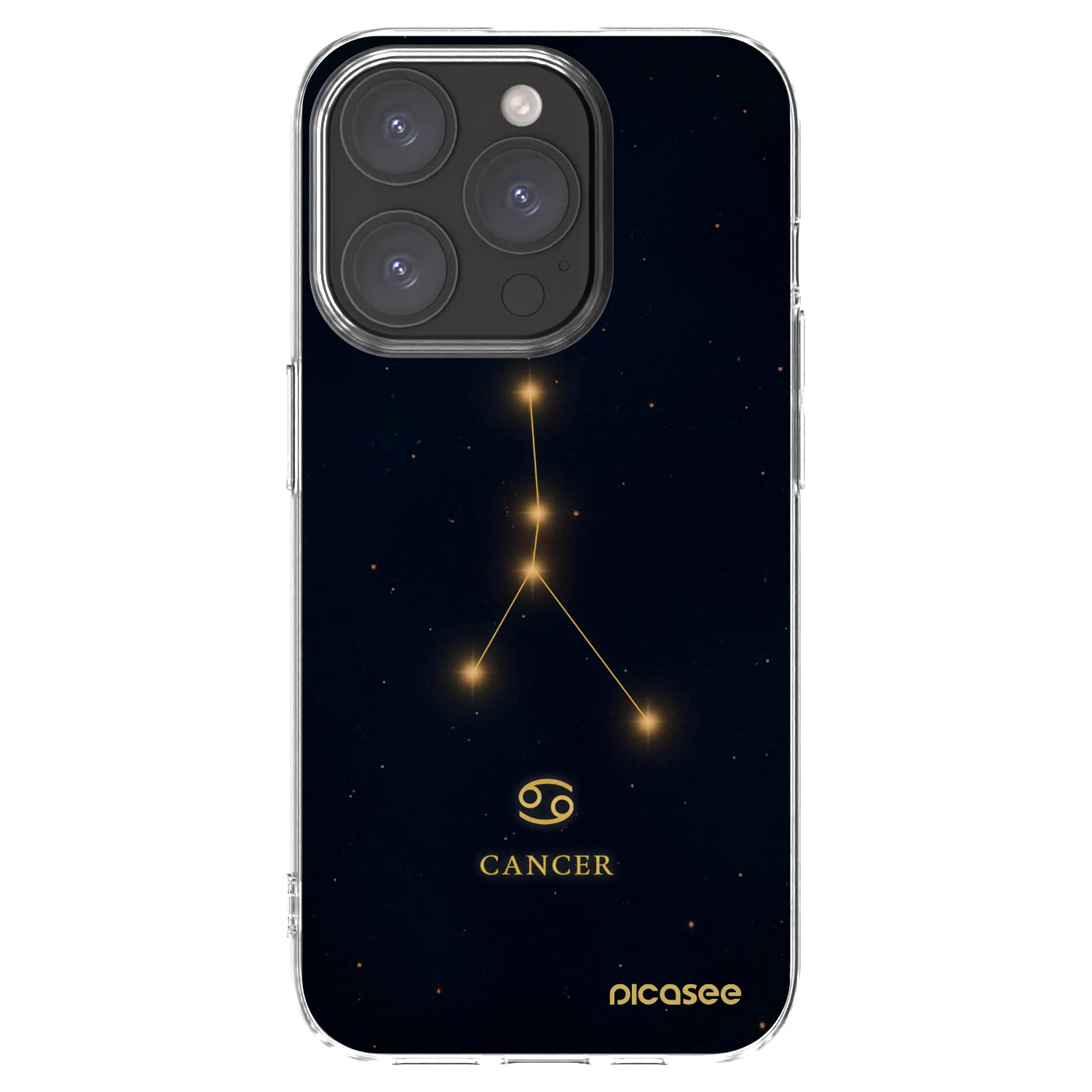 Picasee silikonska prozirna maskica za Apple iPhone 15 Pro - CANCER