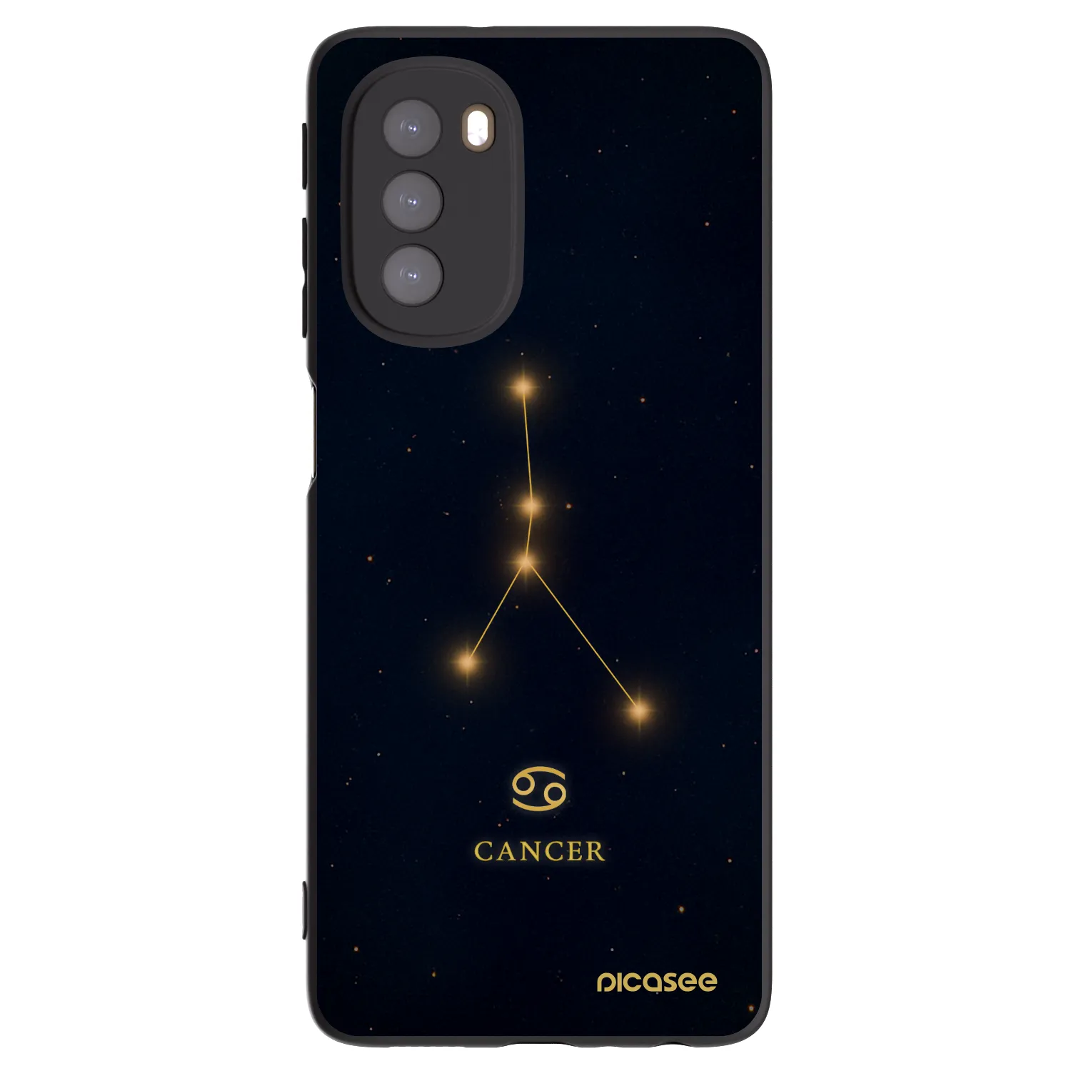 Picasee crna silikonska maskica za Motorola Moto G51 - CANCER