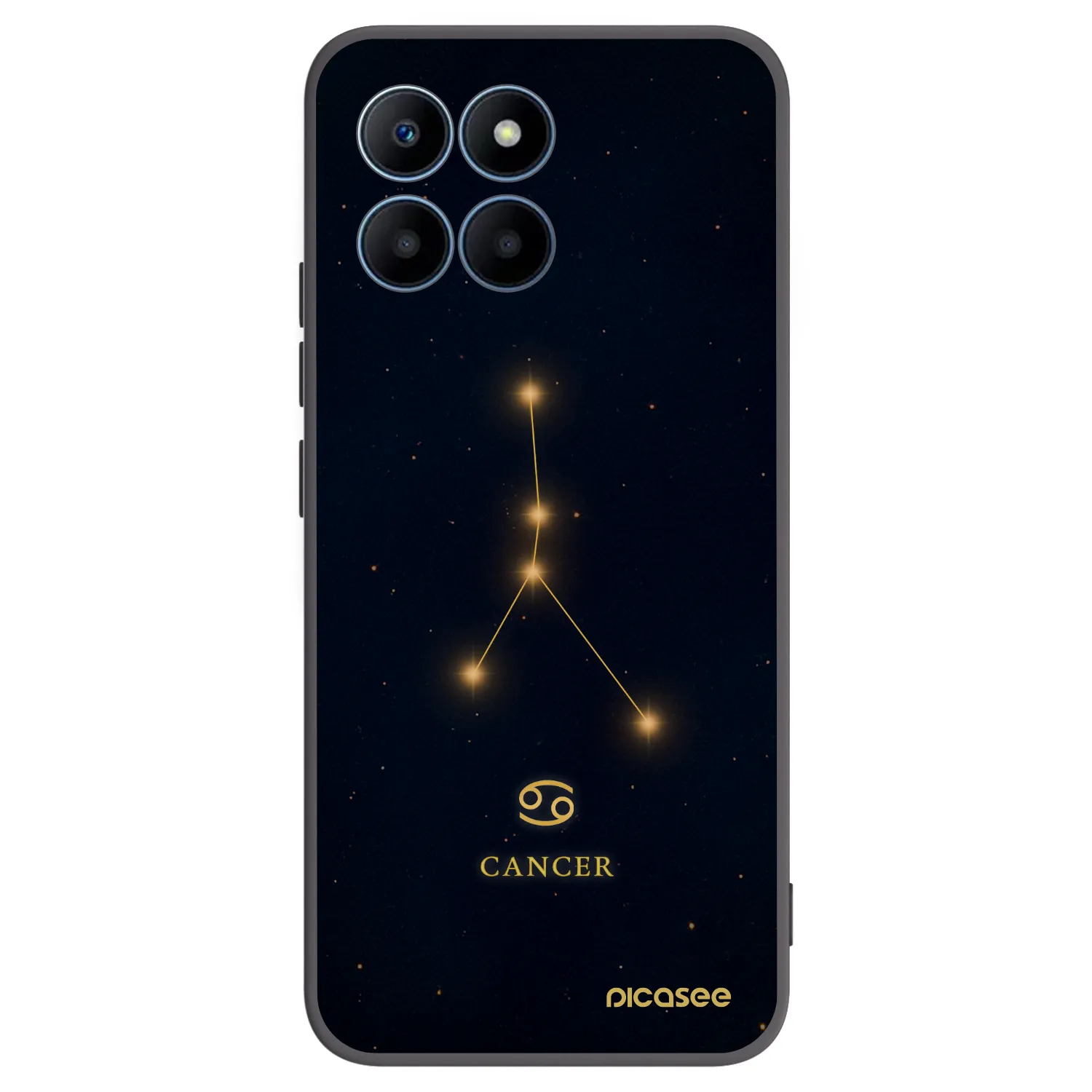 Picasee crna silikonska maskica za Honor 70 Lite - CANCER