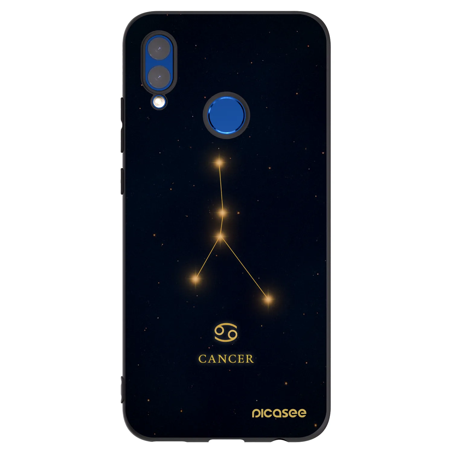 Picasee crna silikonska maskica za Honor 10 Lite - CANCER
