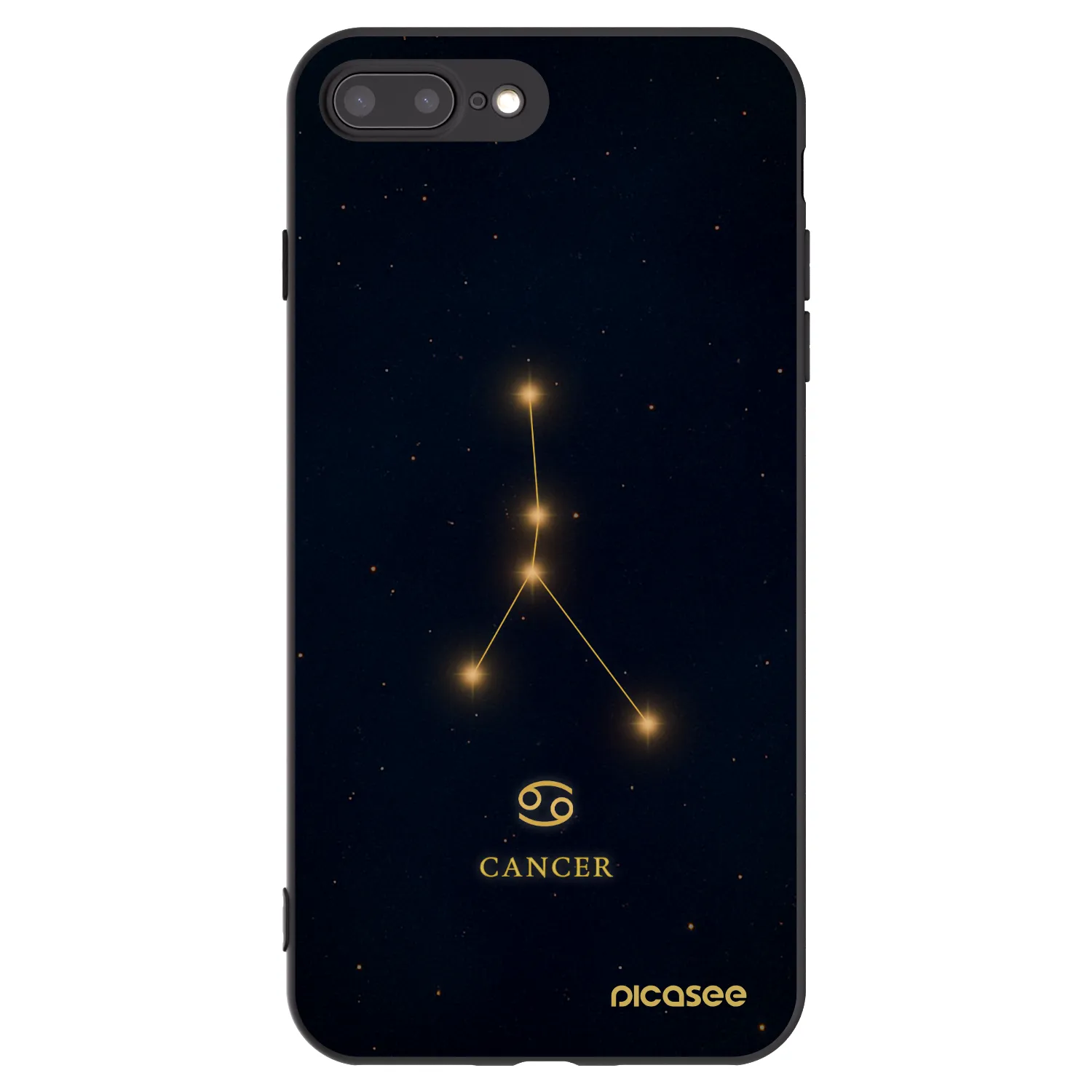 Picasee crna silikonska maskica za Apple iPhone 8 Plus - CANCER