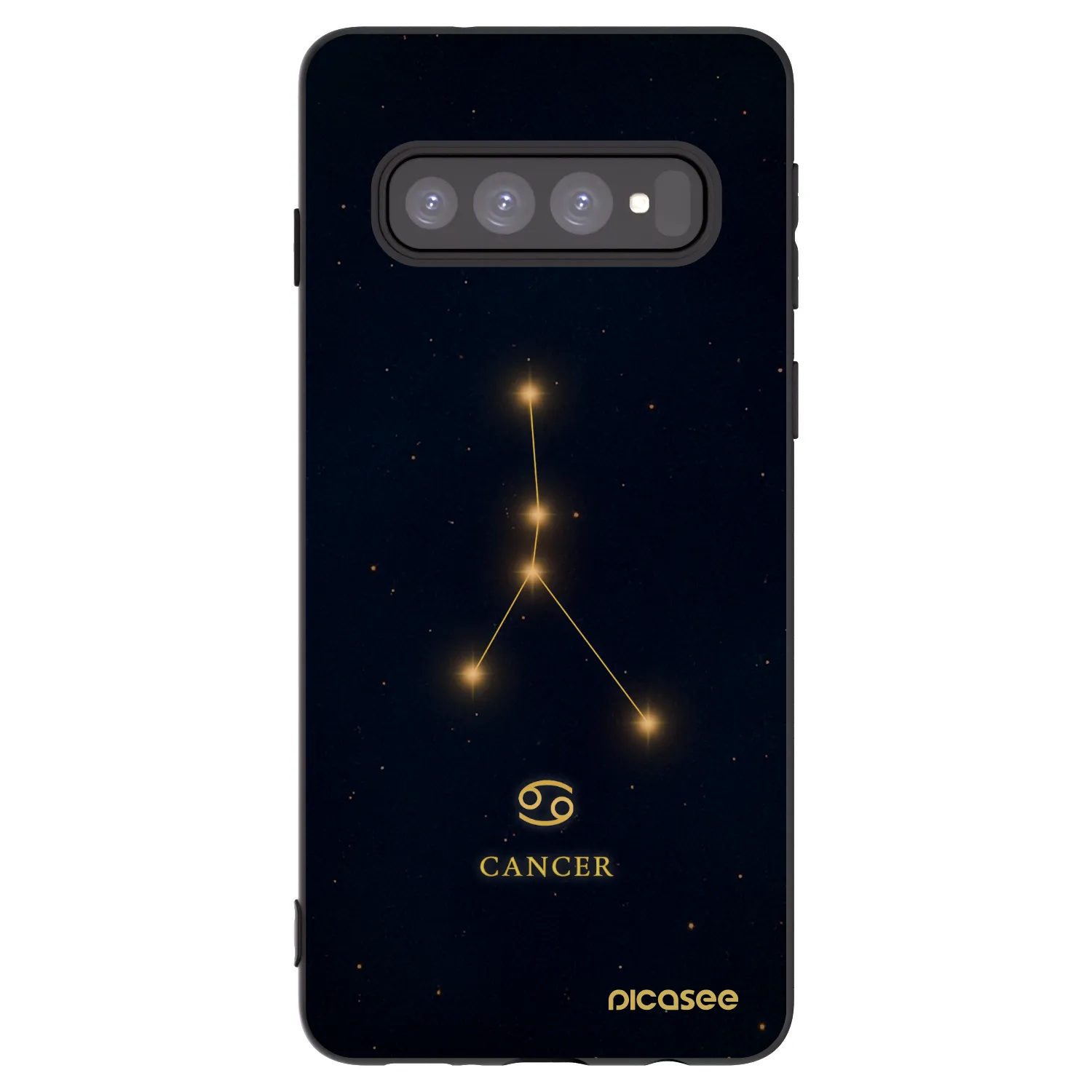 Picasee crna silikonska maskica za Samsung Galaxy S10 G973 - CANCER