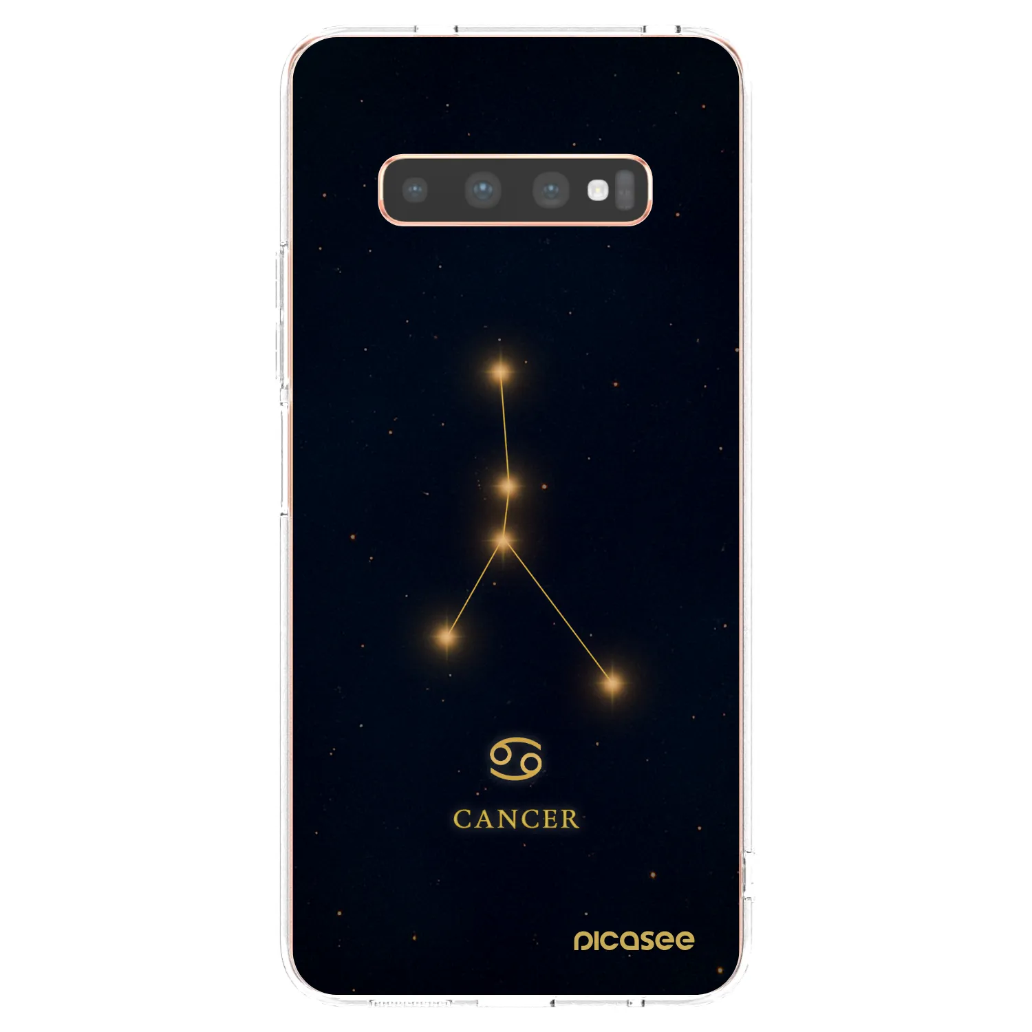 Picasee silikonska prozirna maskica za Samsung Galaxy S10 Plus G975 - CANCER