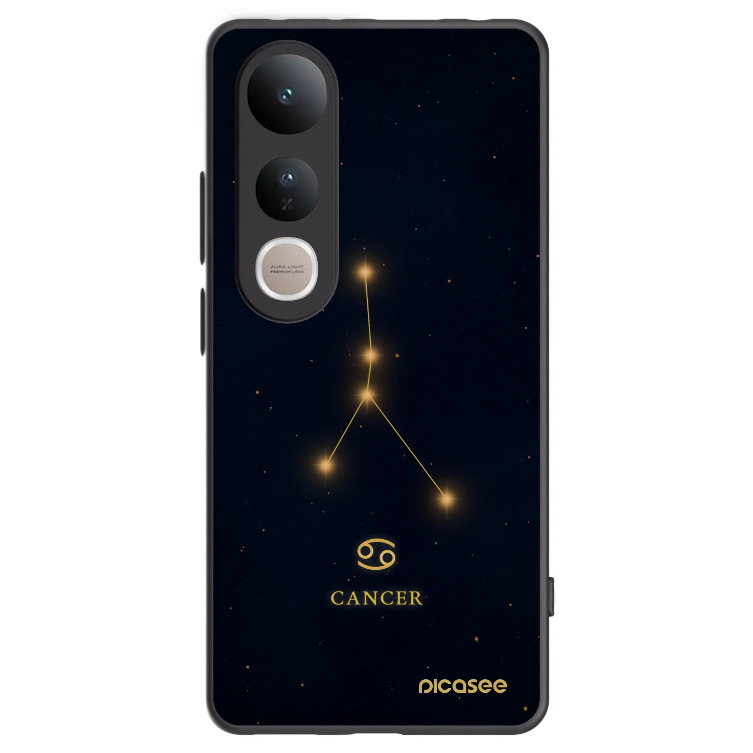 Picasee crna silikonska maskica za Vivo V50 Lite 5G - CANCER