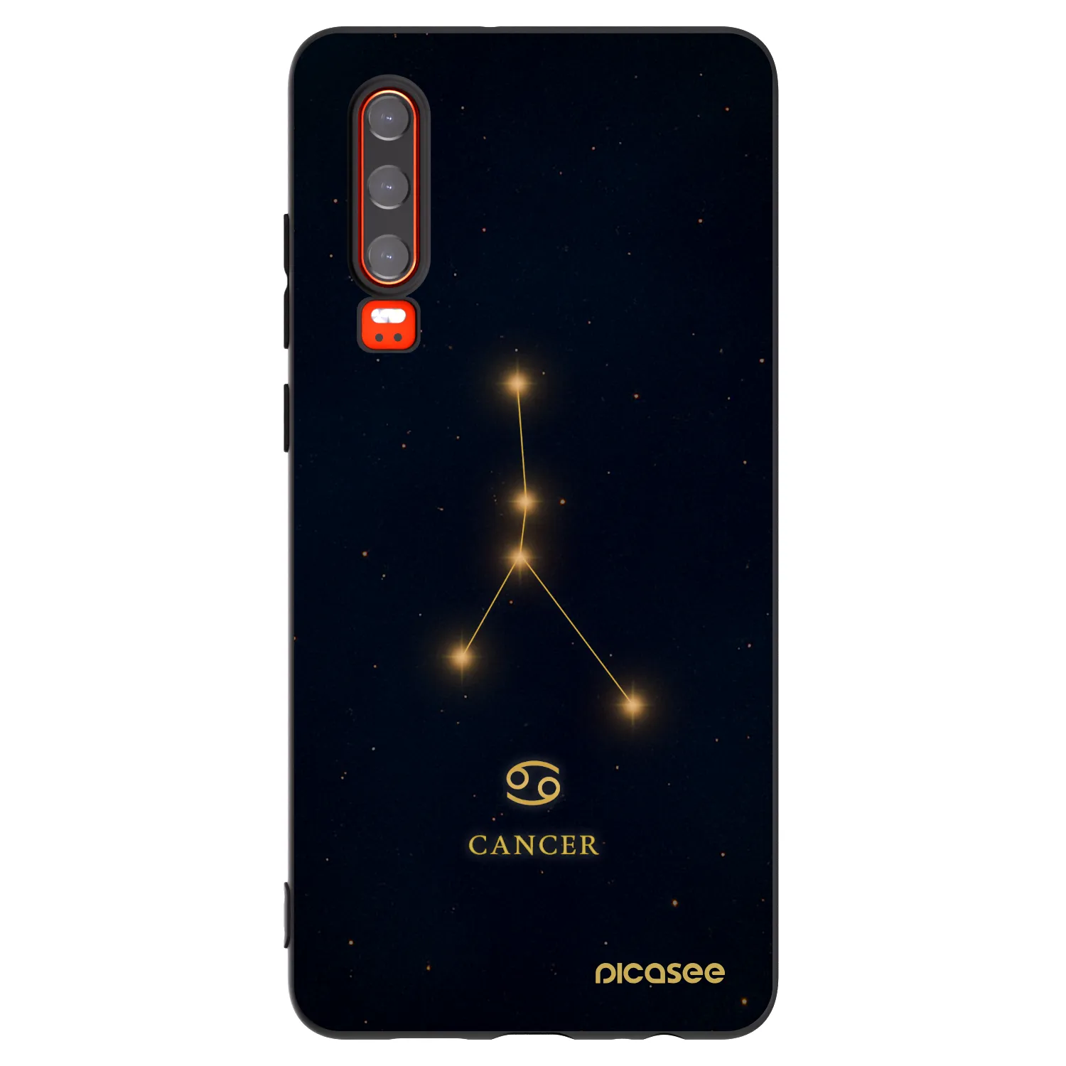 Picasee crna silikonska maskica za Huawei P30 - CANCER