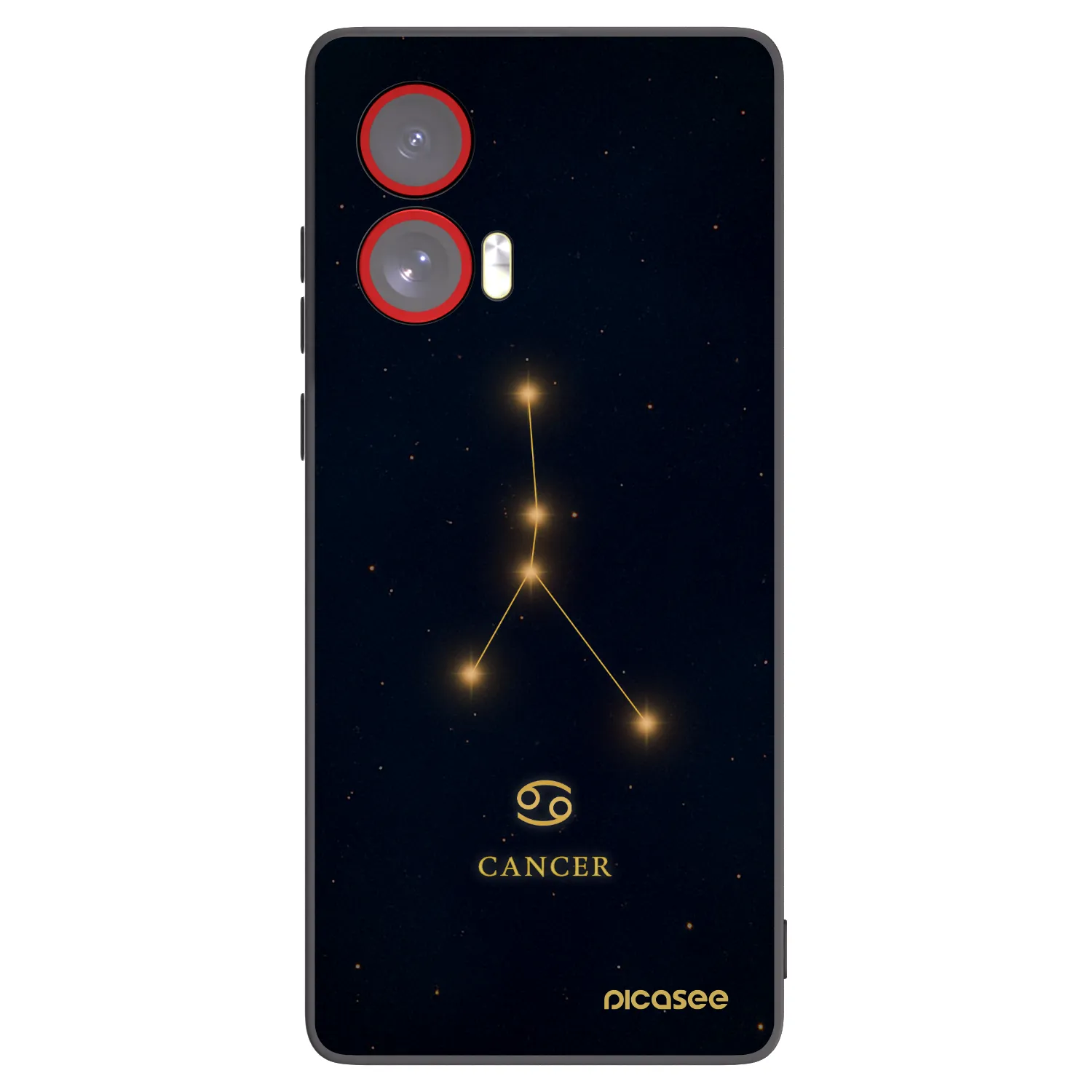 Picasee crna silikonska maskica za Motorola Edge 50 Fusion - CANCER