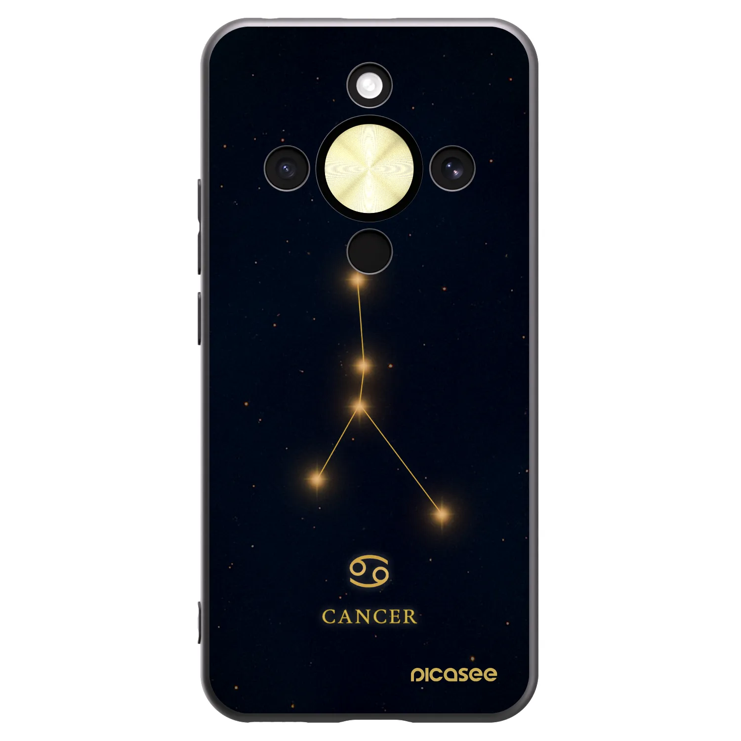 Picasee crna silikonska maskica za Honor Magic8 Lite 5G - CANCER
