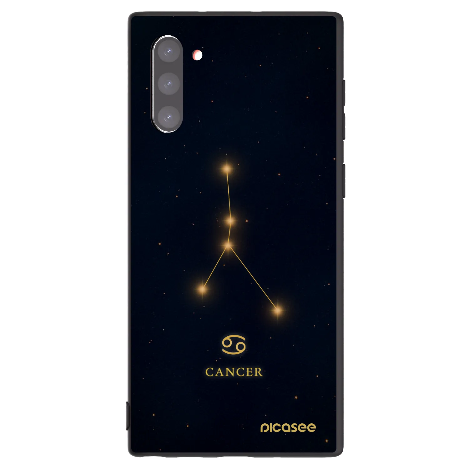 Picasee crna silikonska maskica za Samsung Galaxy Note 10 N970F - CANCER