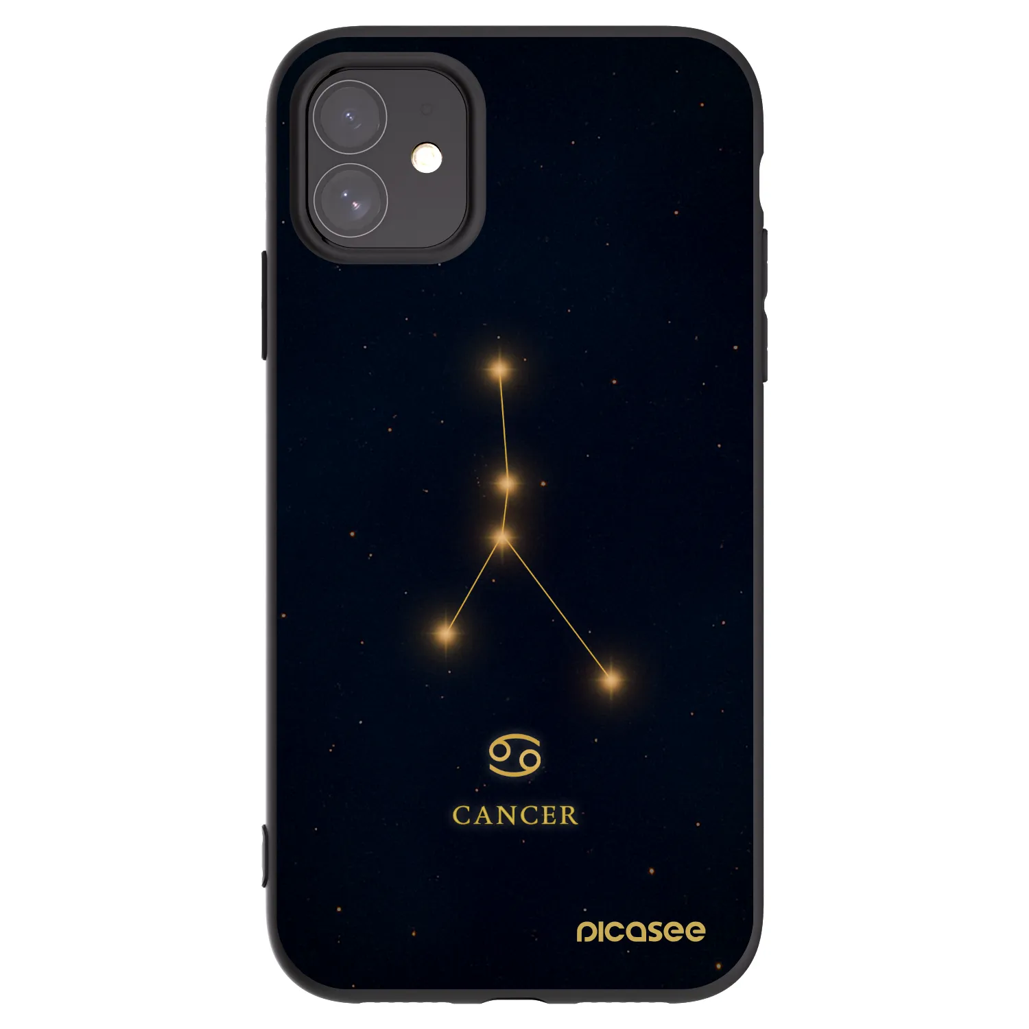 Picasee crna silikonska maskica za Apple iPhone 11 - CANCER