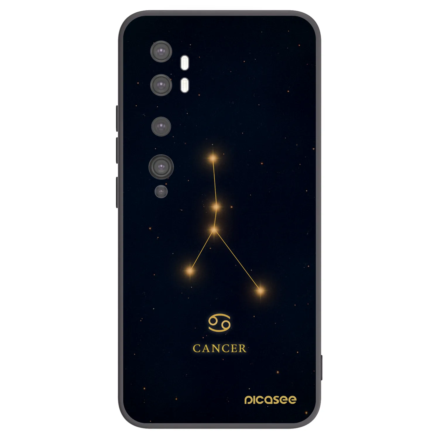 Picasee crna silikonska maskica za Xiaomi Mi Note 10 (Pro) - CANCER