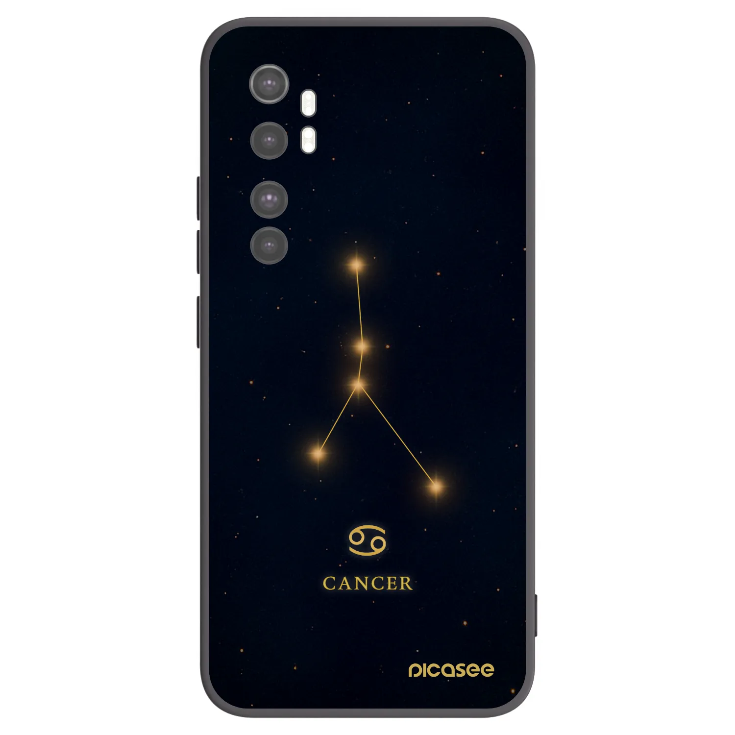Picasee crna silikonska maskica za Xiaomi Mi Note 10 Lite - CANCER