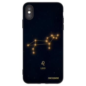 Picasee crna silikonska maskica za Apple iPhone XS Max - LEO