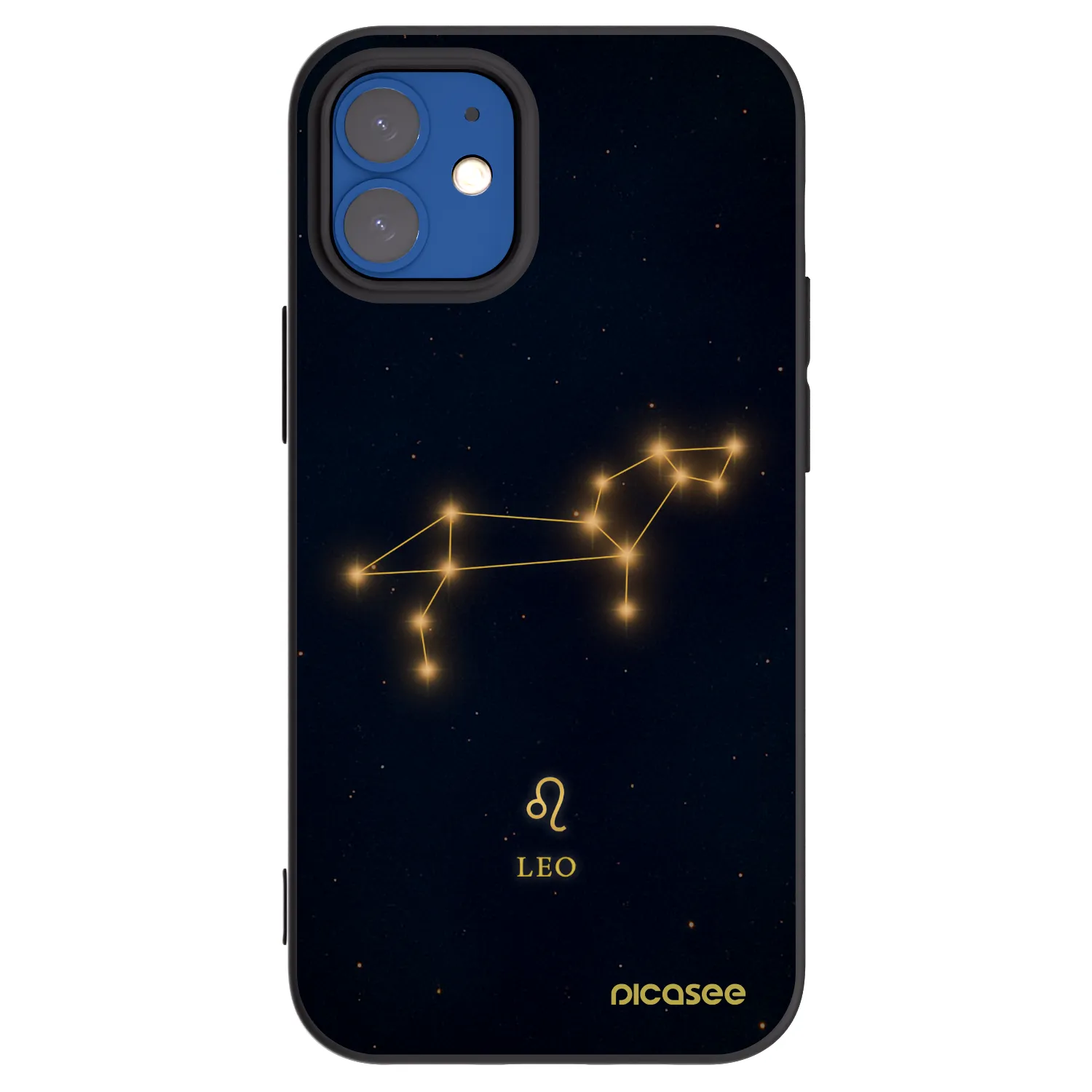 Picasee crna silikonska maskica za Apple iPhone 12 mini - LEO