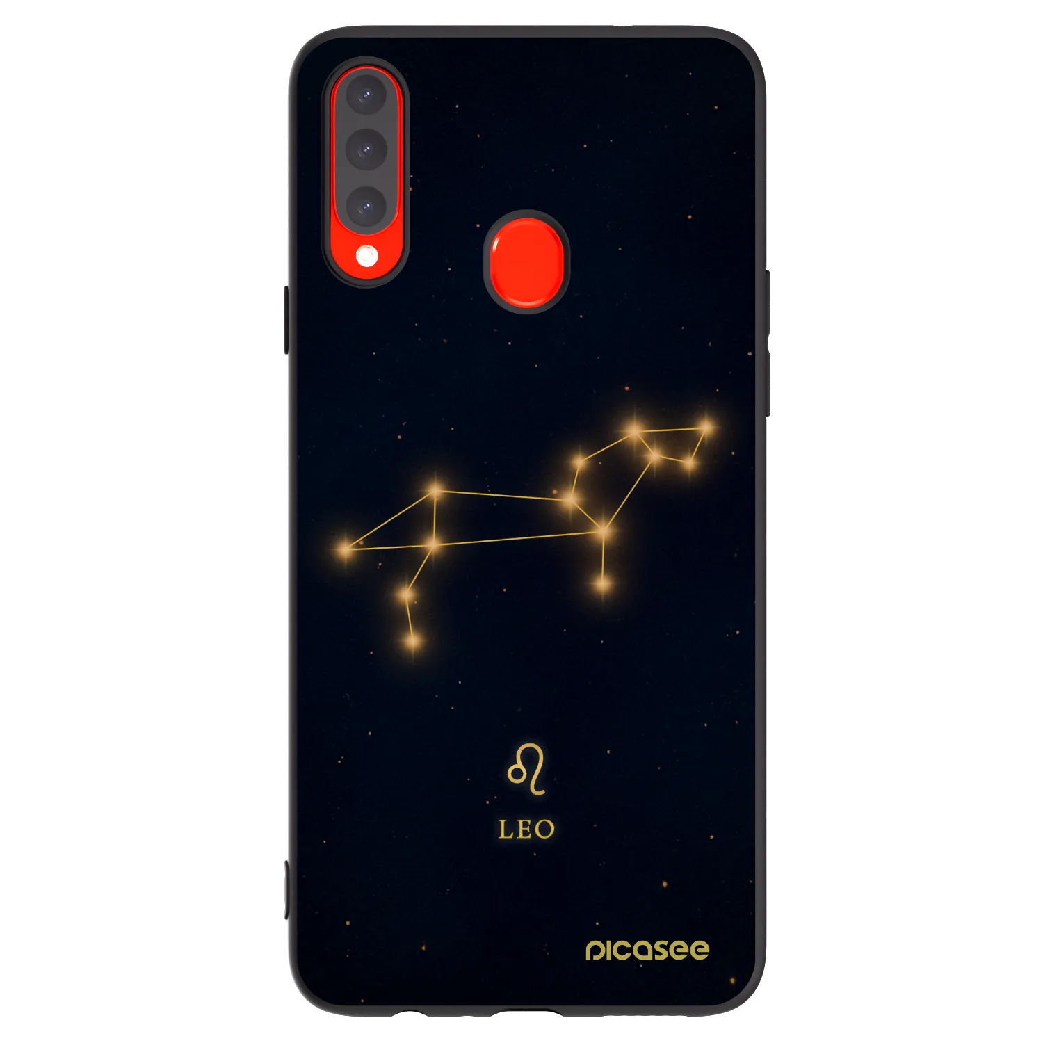 Picasee crna silikonska maskica za Samsung Galaxy A20s - LEO