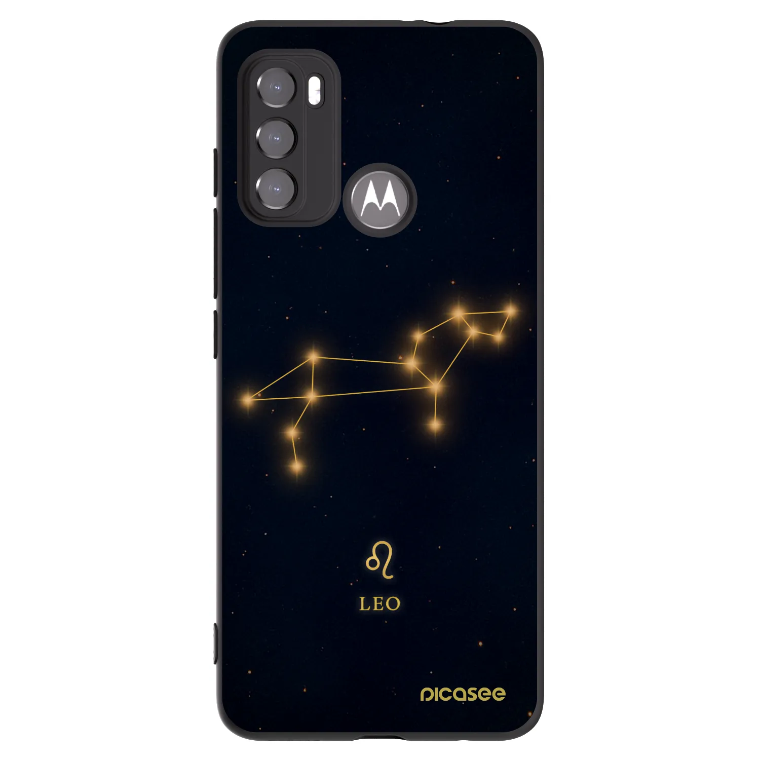 Picasee crna silikonska maskica za Motorola Moto G60 - LEO