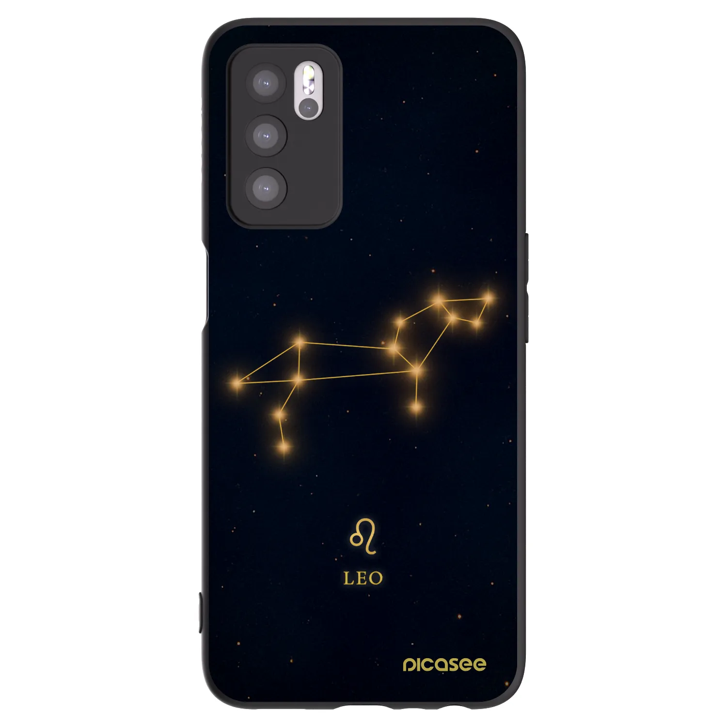 Picasee crna silikonska maskica za OPPO A16s - LEO