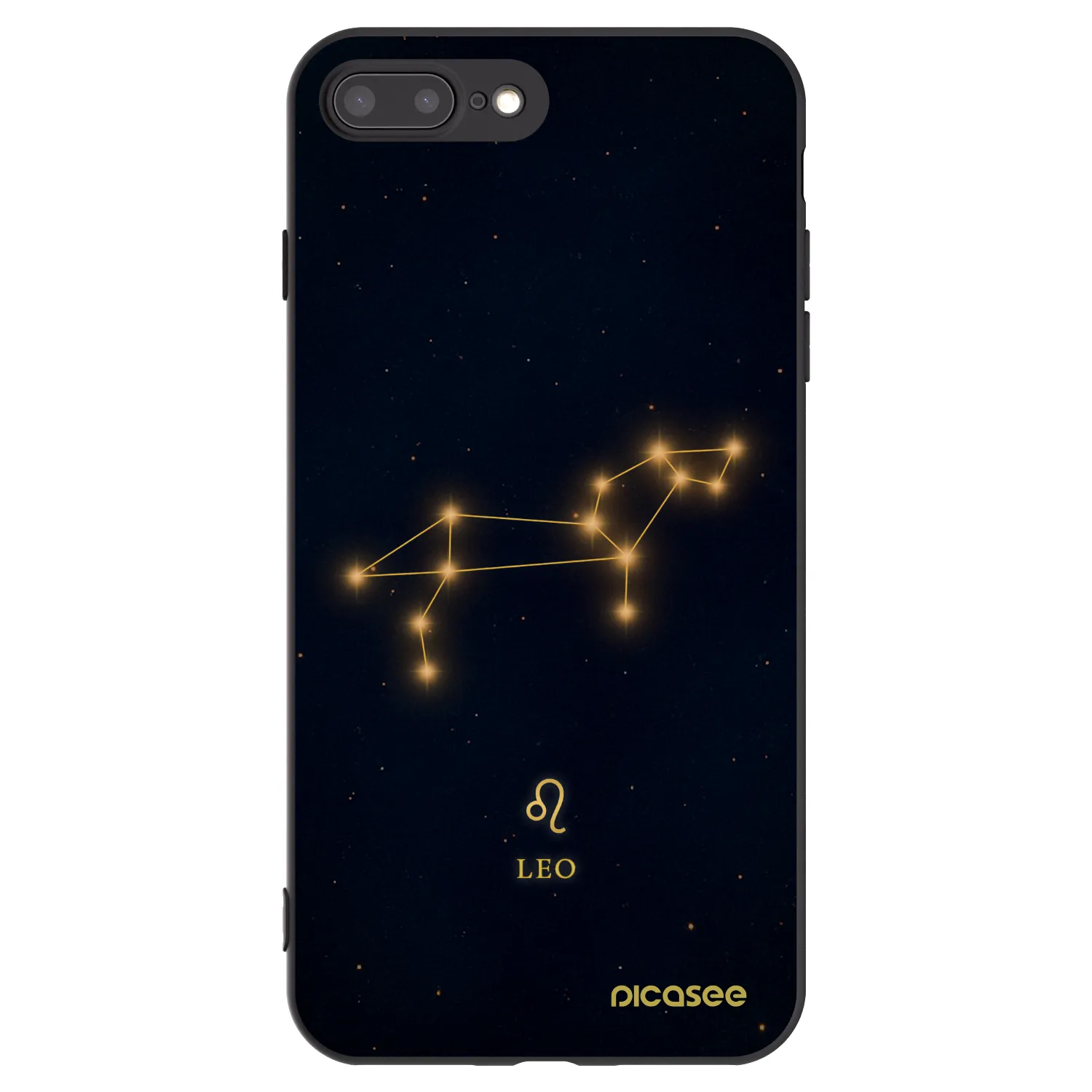 Picasee crna silikonska maskica za Apple iPhone 8 Plus - LEO