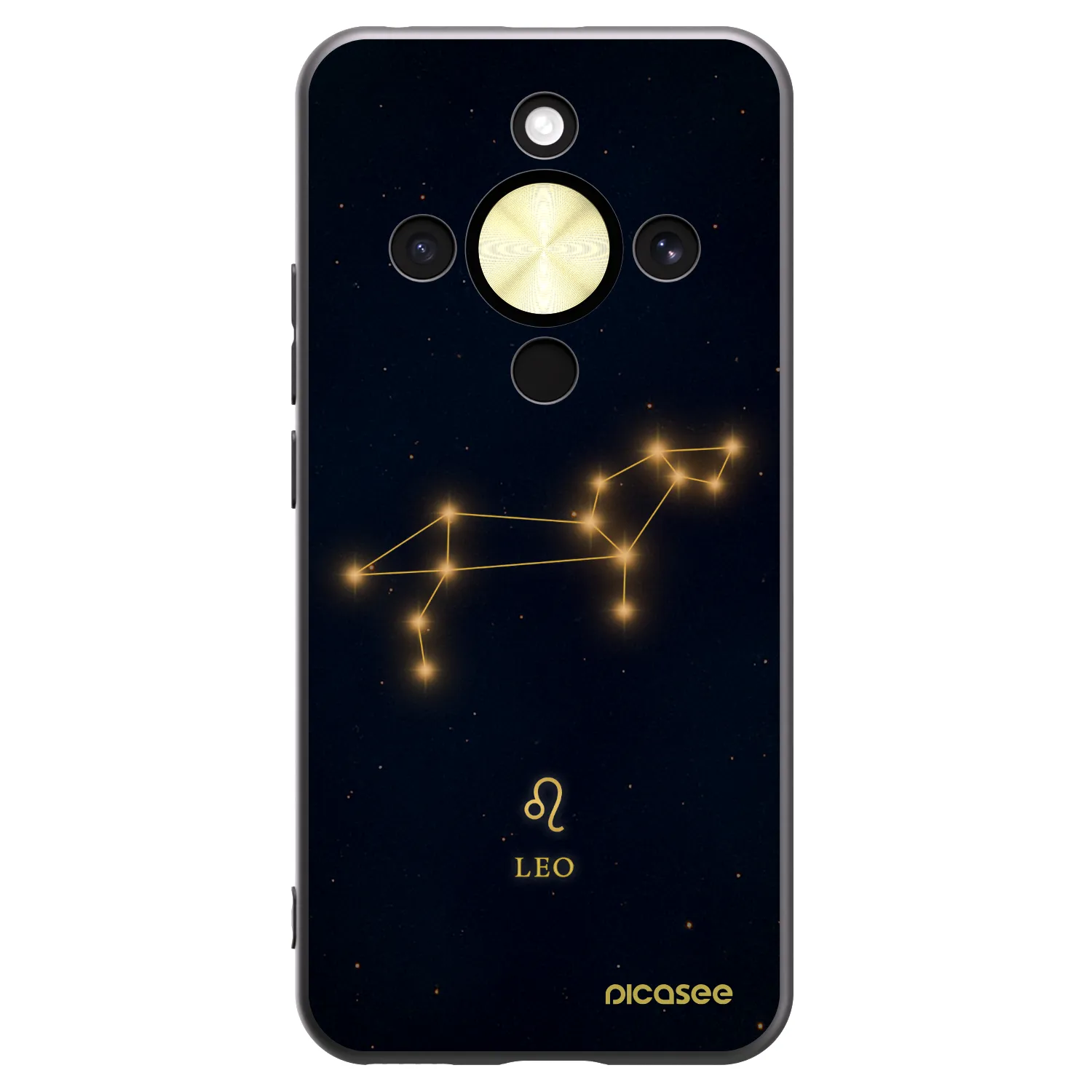 Picasee crna silikonska maskica za Honor Magic8 Lite 5G - LEO