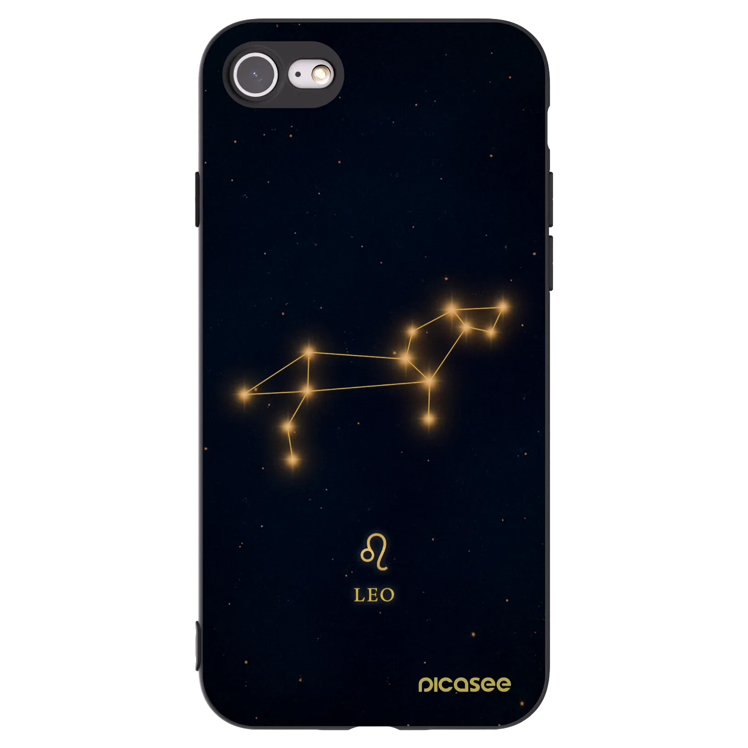 Picasee crna silikonska maskica za Apple iPhone SE 2020 - LEO