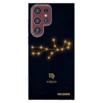 Picasee silikonska prozirna maskica za Samsung Galaxy S22 Ultra 5G - VIRGO